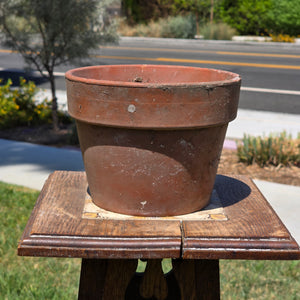 Vintage Terracotta Pot Planter 7.5" Weathered Rustic Clay Flower Pot Garden