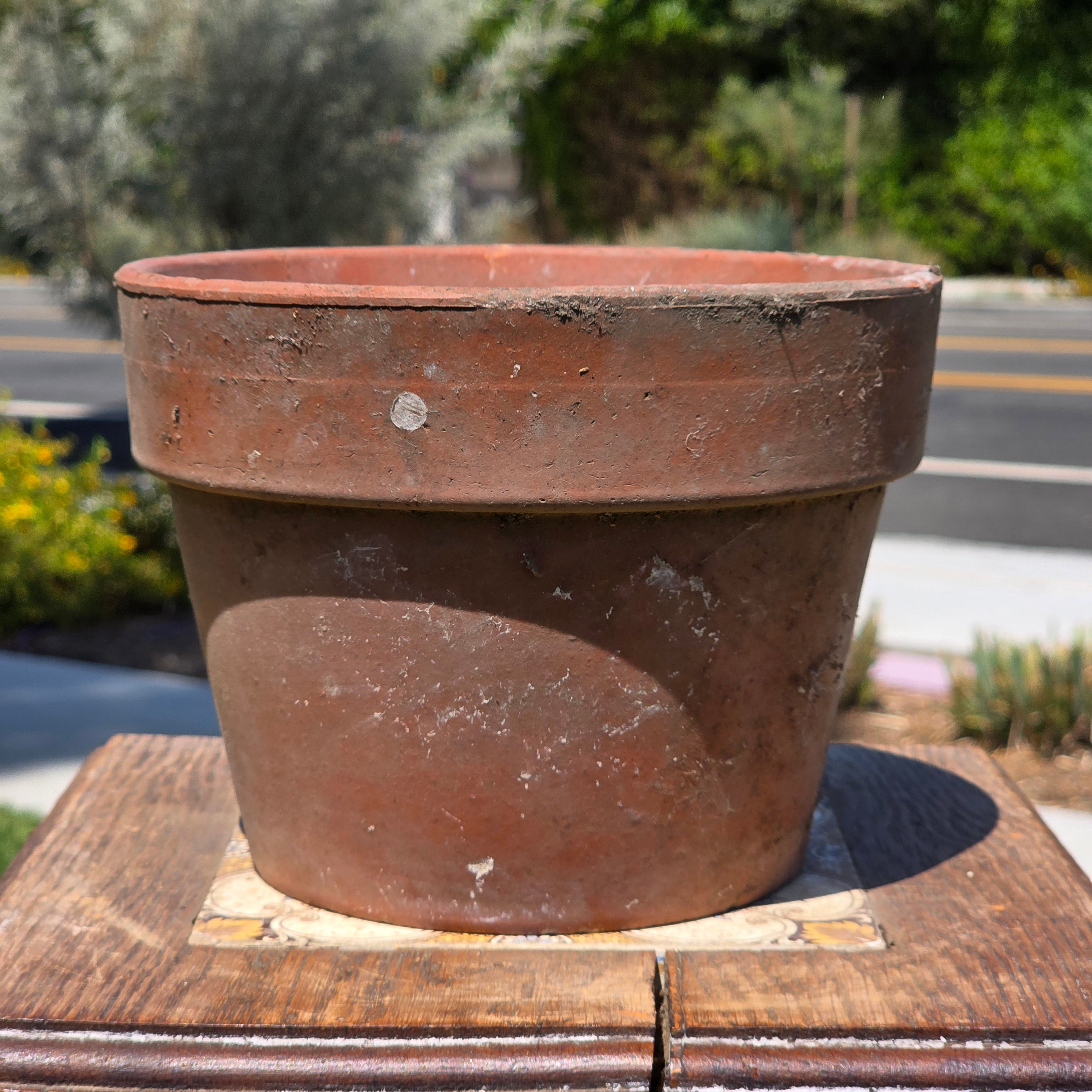 Vintage Terracotta Pot Planter 7.5" Weathered Rustic Clay Flower Pot Garden