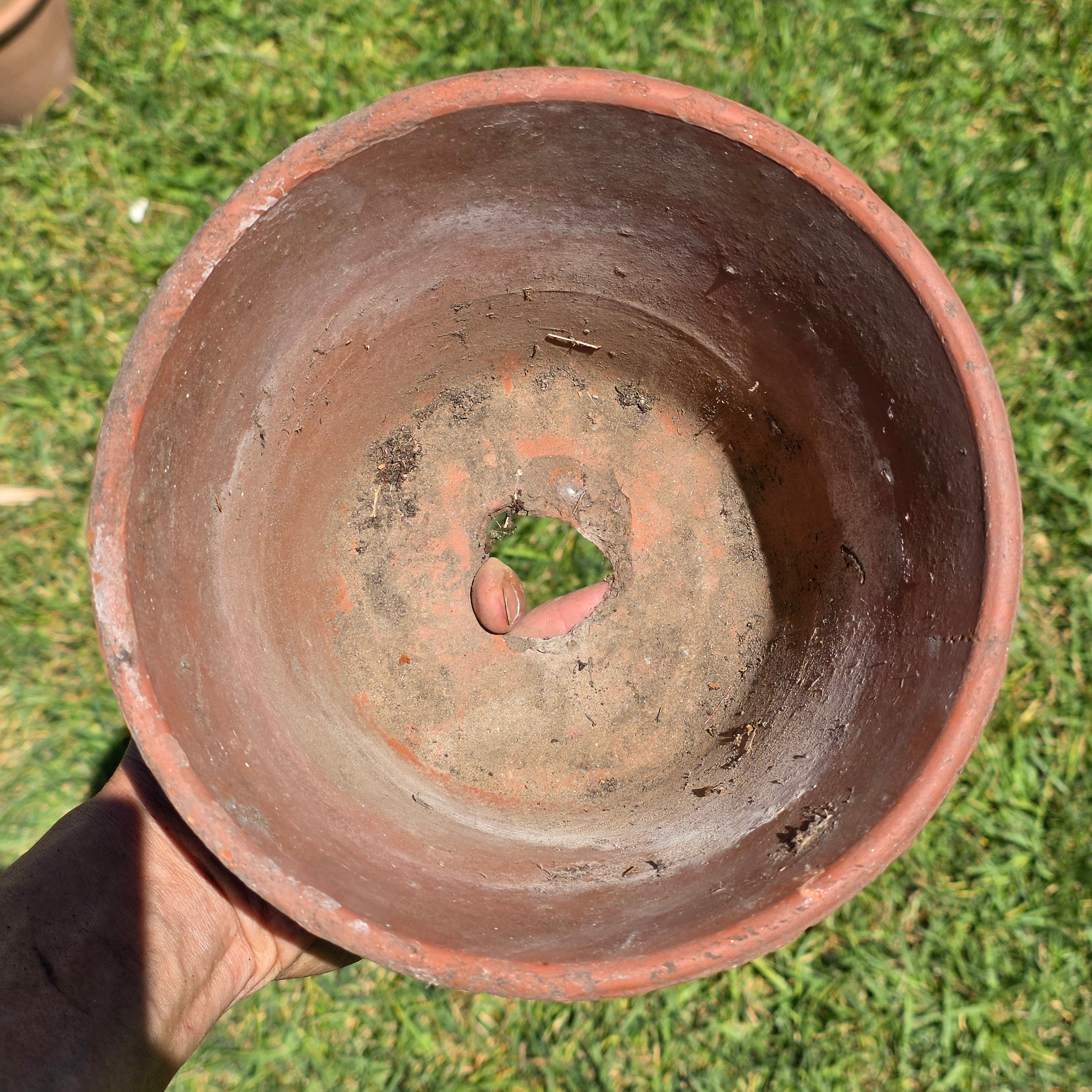 Vintage Terracotta Pot Planter 7.5" Weathered Rustic Clay Flower Pot Garden