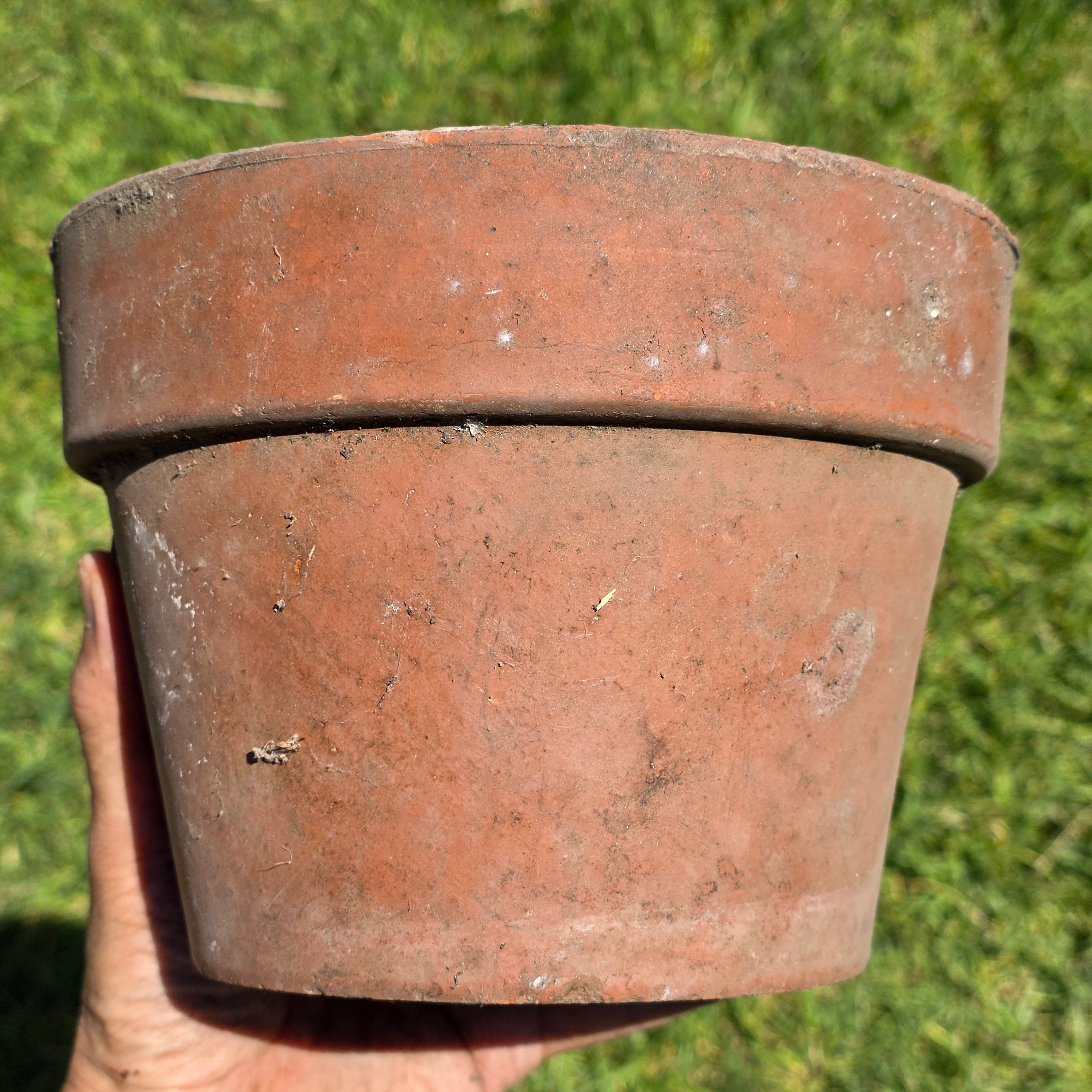 Vintage Terracotta Pot Planter 7.5" Weathered Rustic Clay Flower Pot Garden