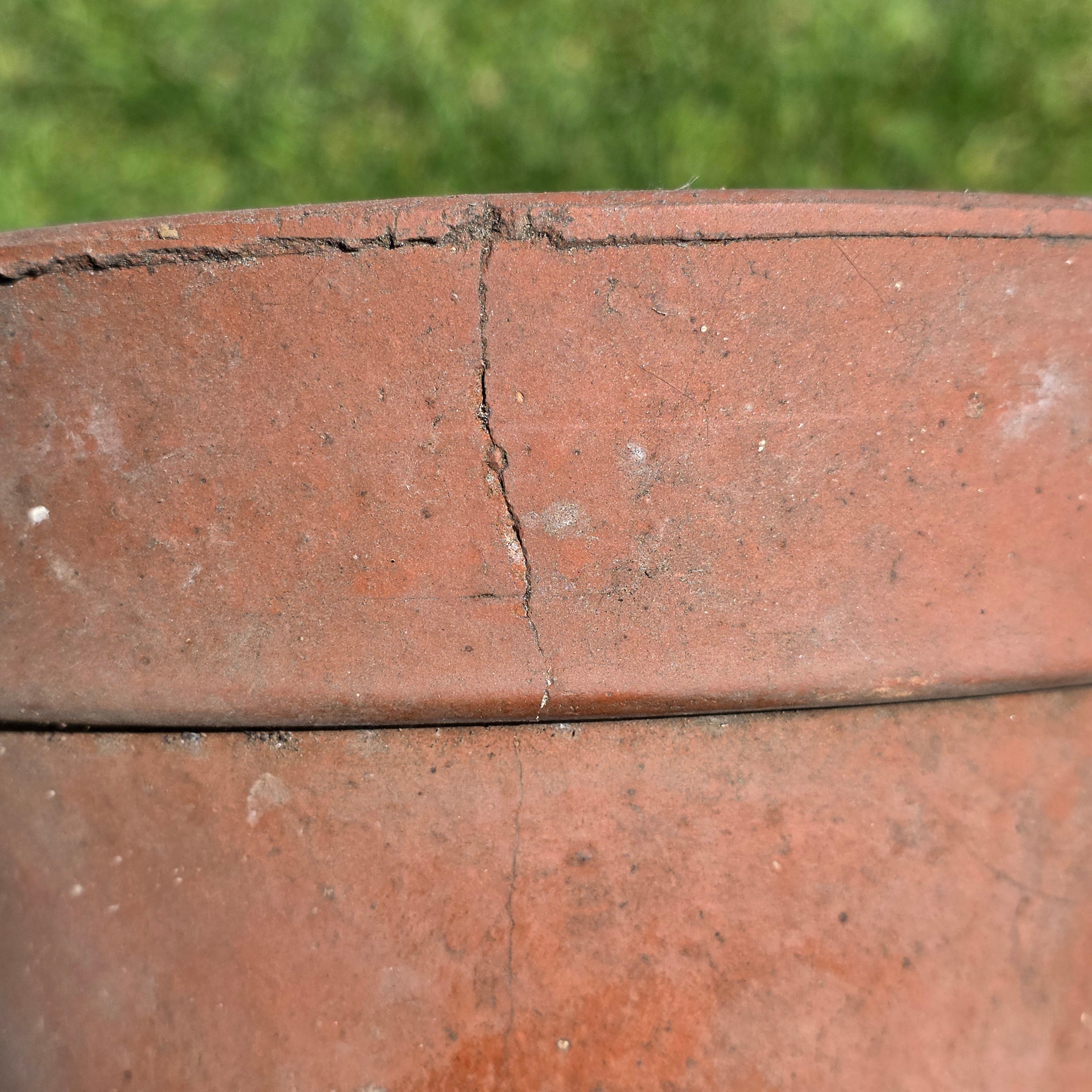 Vintage Terracotta Pot Planter 7.5" Weathered Rustic Clay Flower Pot Garden
