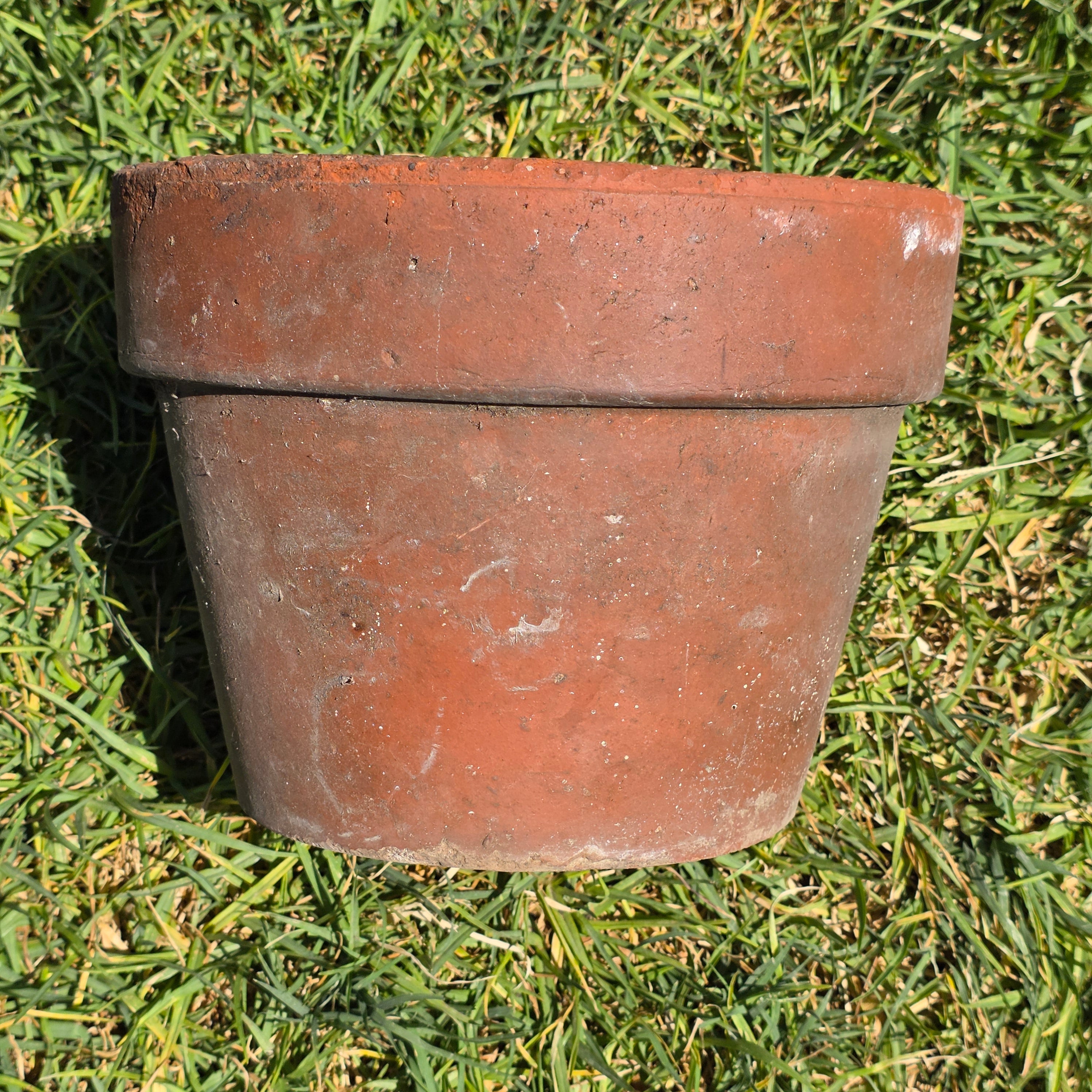 Vintage Terracotta Pot Planter 8.5" Weathered Rustic Clay Flower Pot Garden