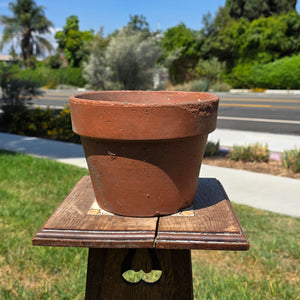Vintage Terracotta Pot Planter 8.5" Weathered Rustic Clay Flower Pot Garden