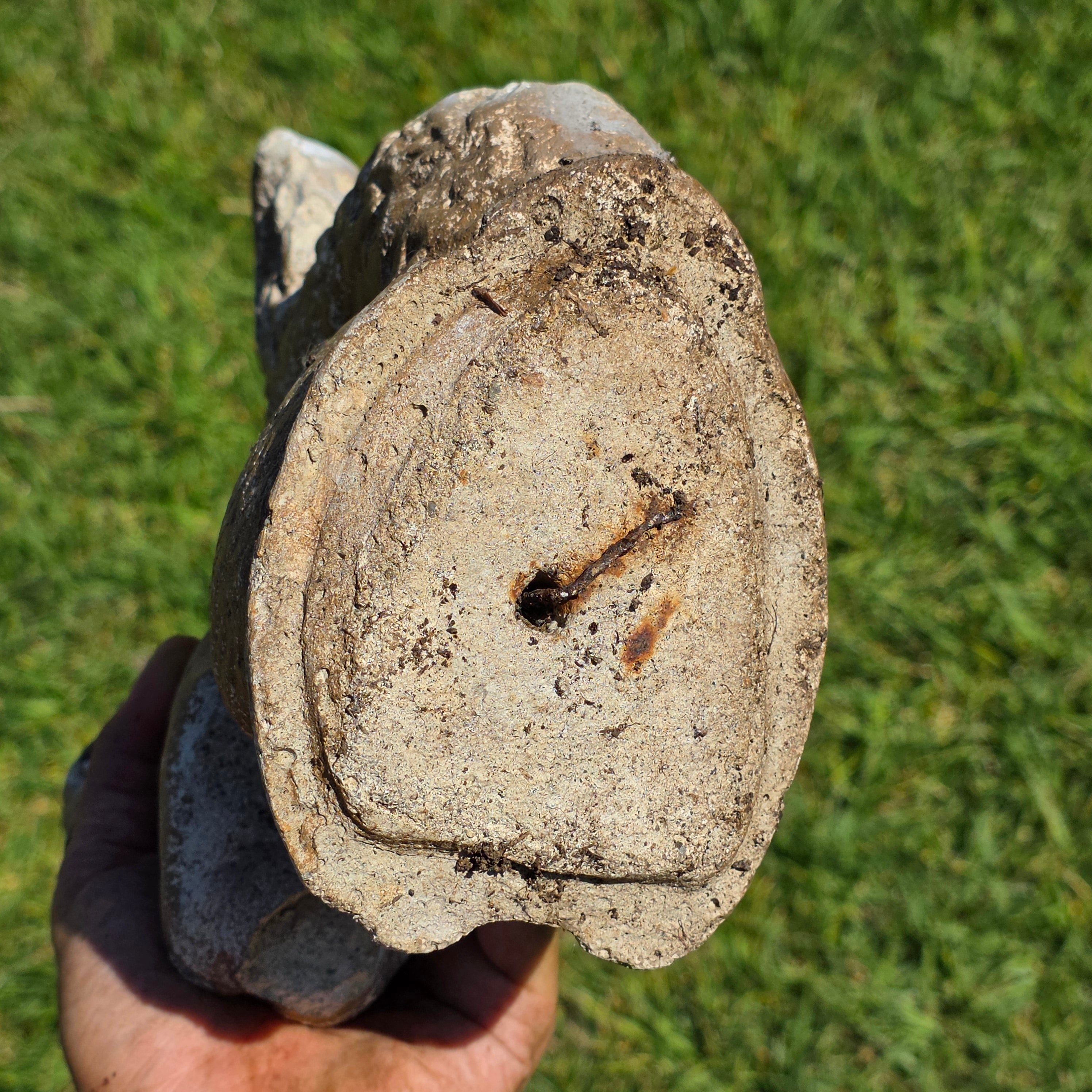 Vintage Concrete Squirrel Statue Cement Garden Ornament Walnut Nut Woodland Yard
