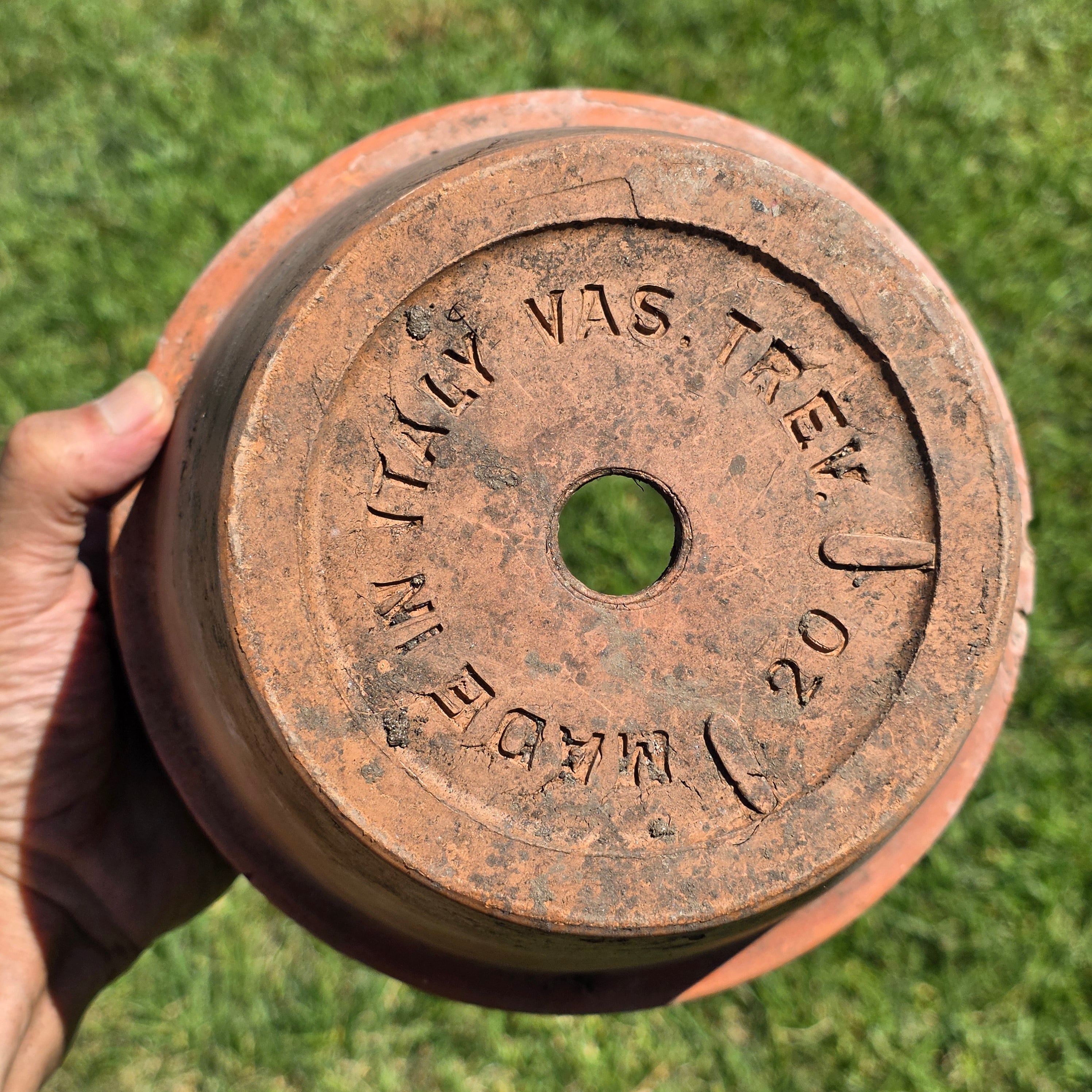 Vintage Vaserie Trevigiane Italian Terracotta Planter Pot Clay Garden Rustic 8"