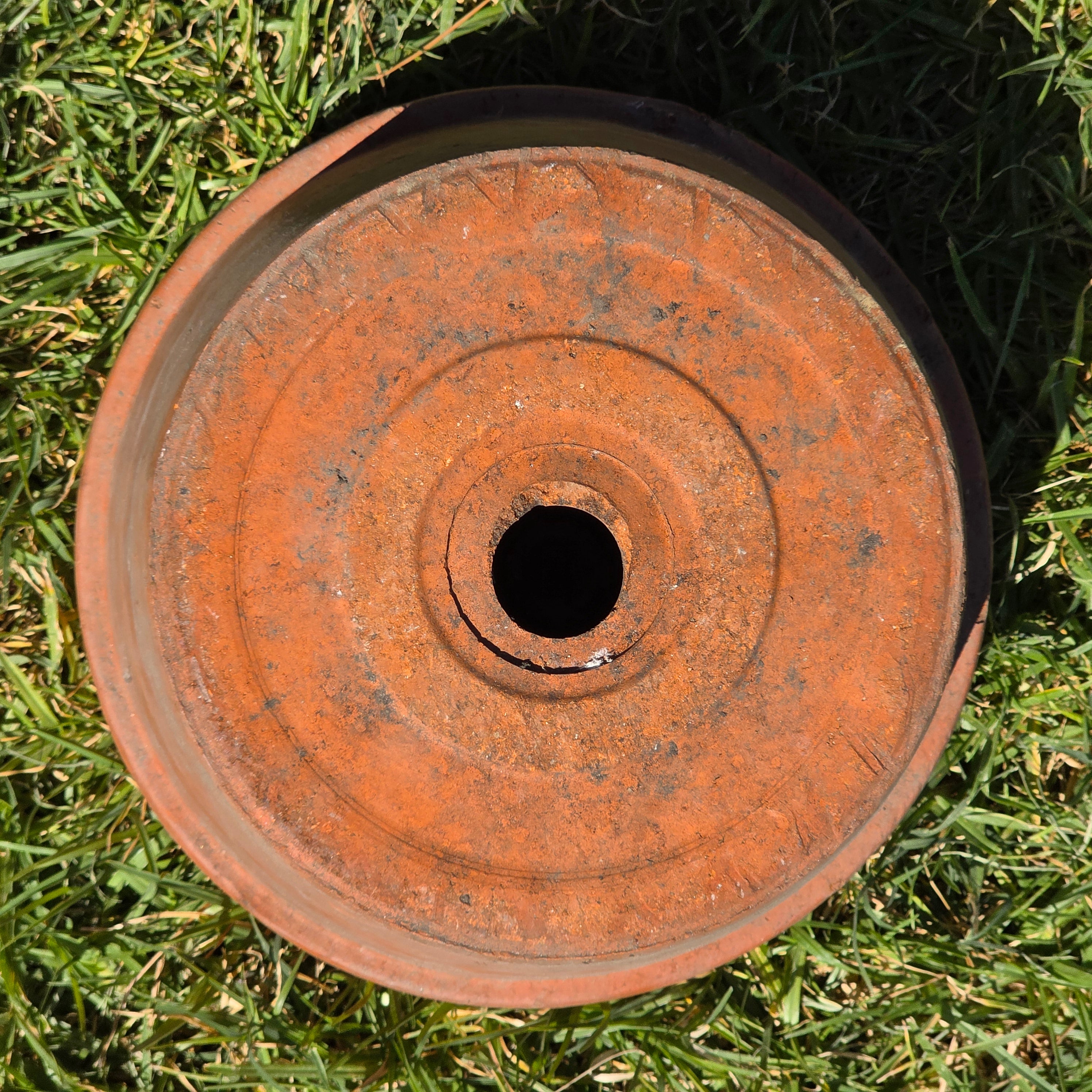 Vintage Terracotta Planter Pot Orange Clay Garden Rustic Stepped Rim Flowerpot 10"