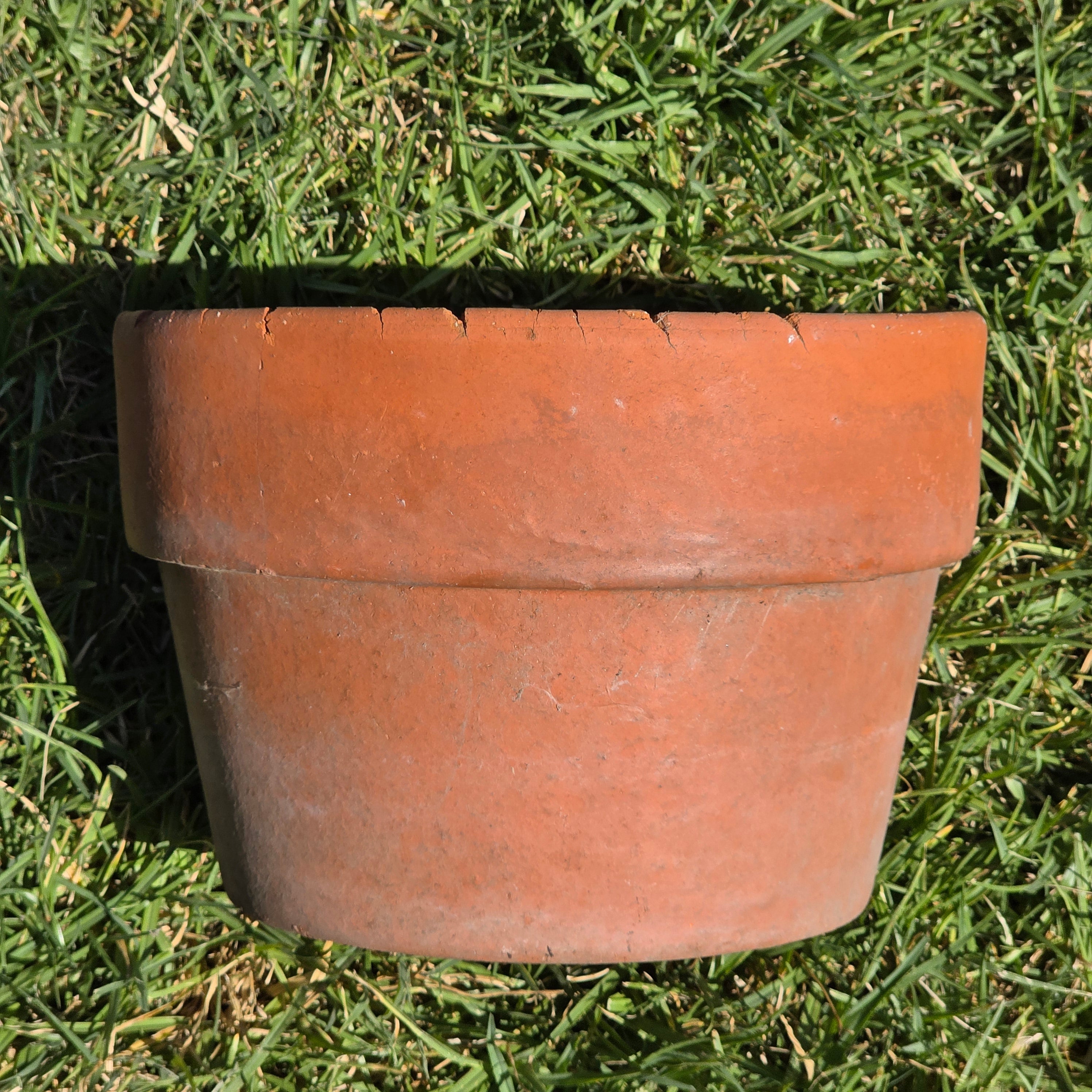 Vintage Terracotta Planter Pot Orange Clay Garden Rustic Stepped Rim Flowerpot 10"