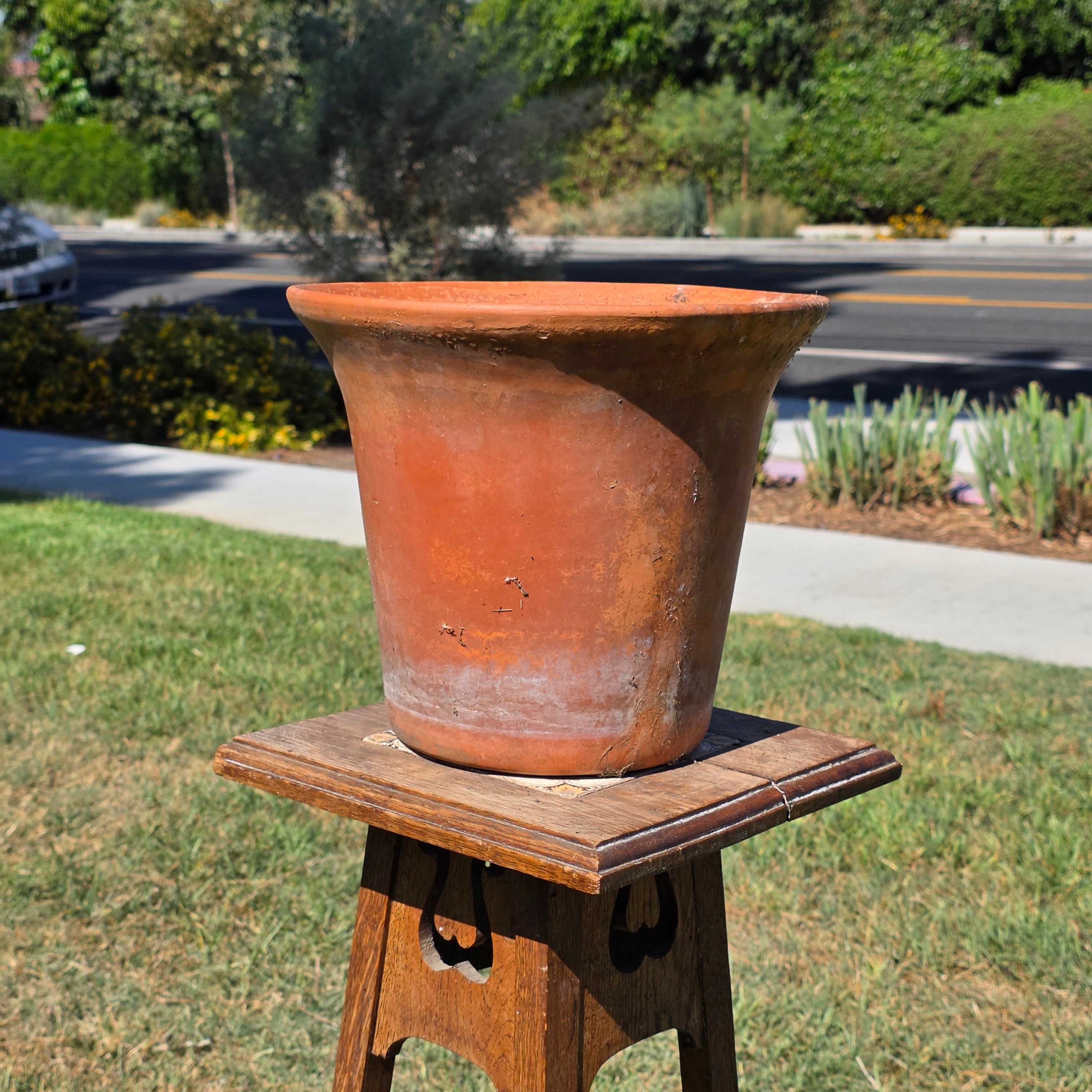 Vintage Terracotta Plant Pot Rustic Unglazed Planter Flared Rim Garden 11.5in