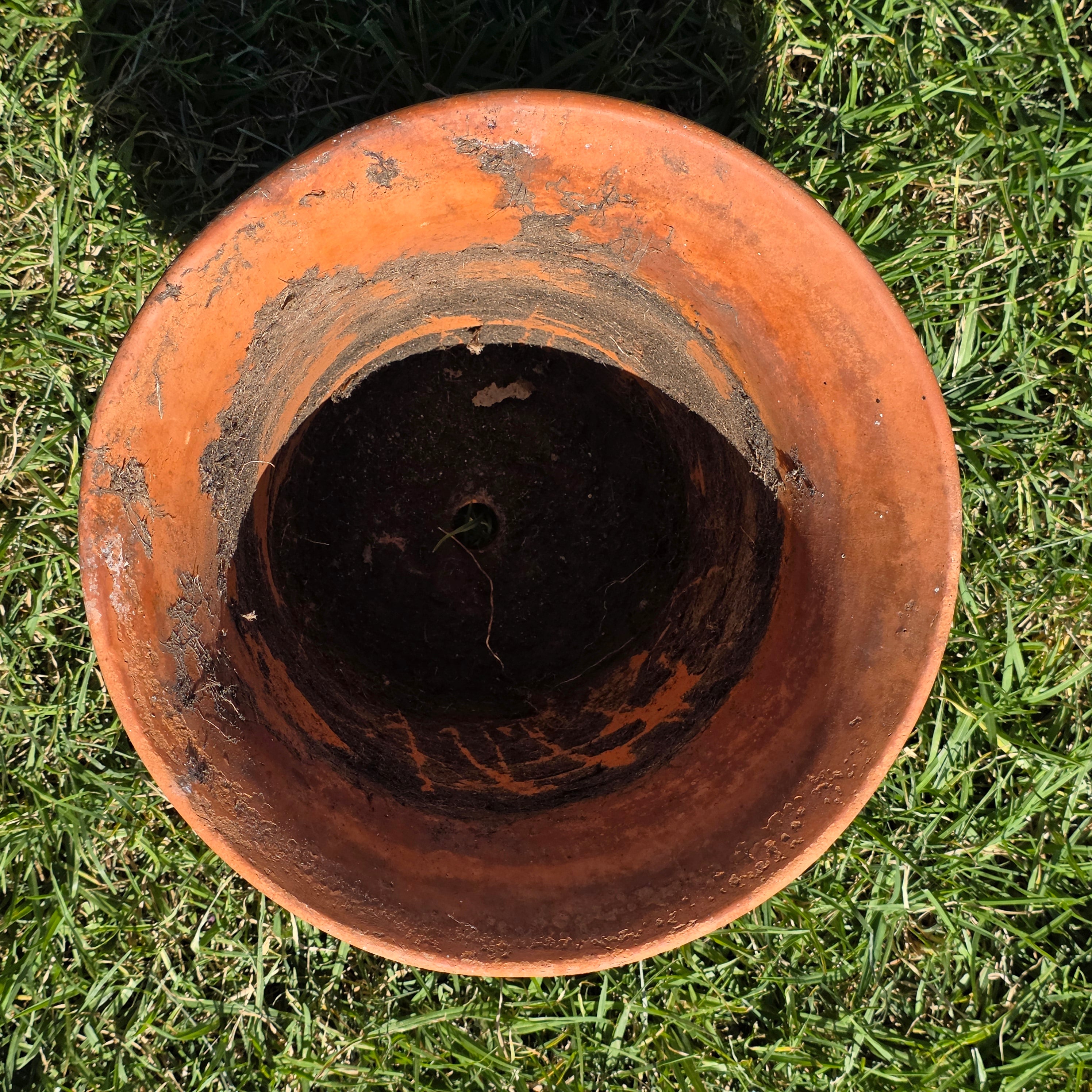 Vintage Terracotta Plant Pot Rustic Unglazed Planter Flared Rim Garden 11.5in