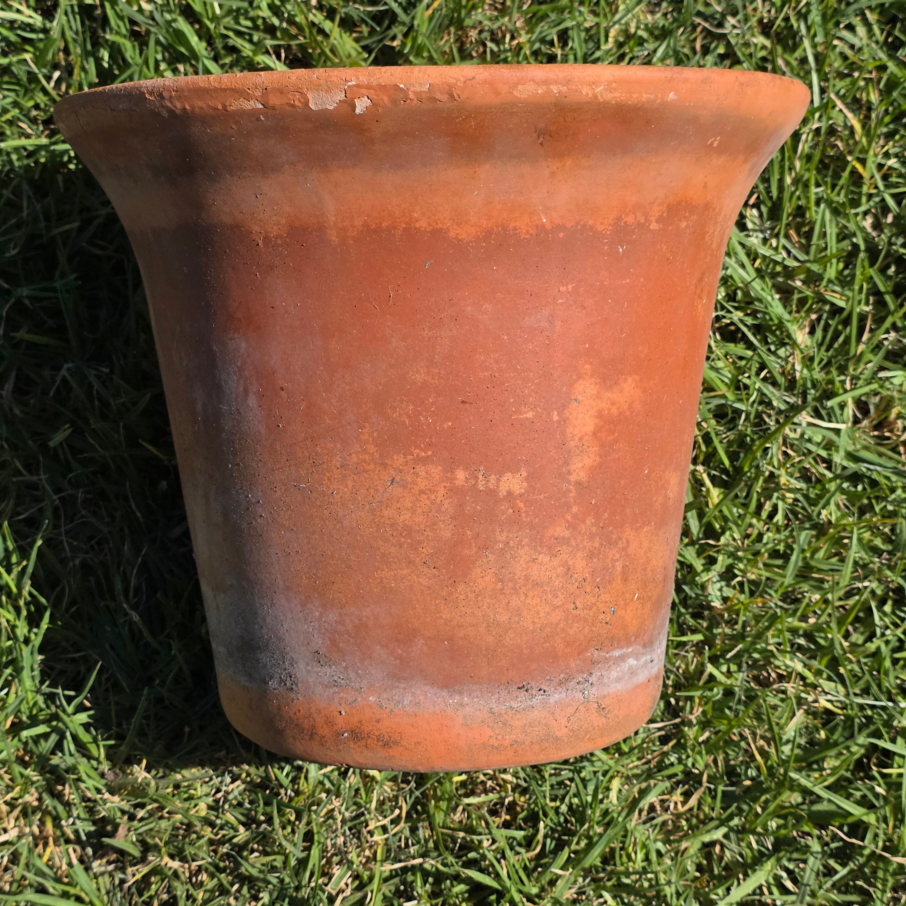 Vintage Terracotta Plant Pot Rustic Unglazed Planter Flared Rim Garden 11.5in
