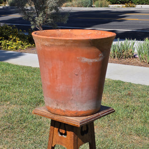 Vintage Large Terracotta Planter Pot Rustic Weathered Unglazed Garden 14.75in