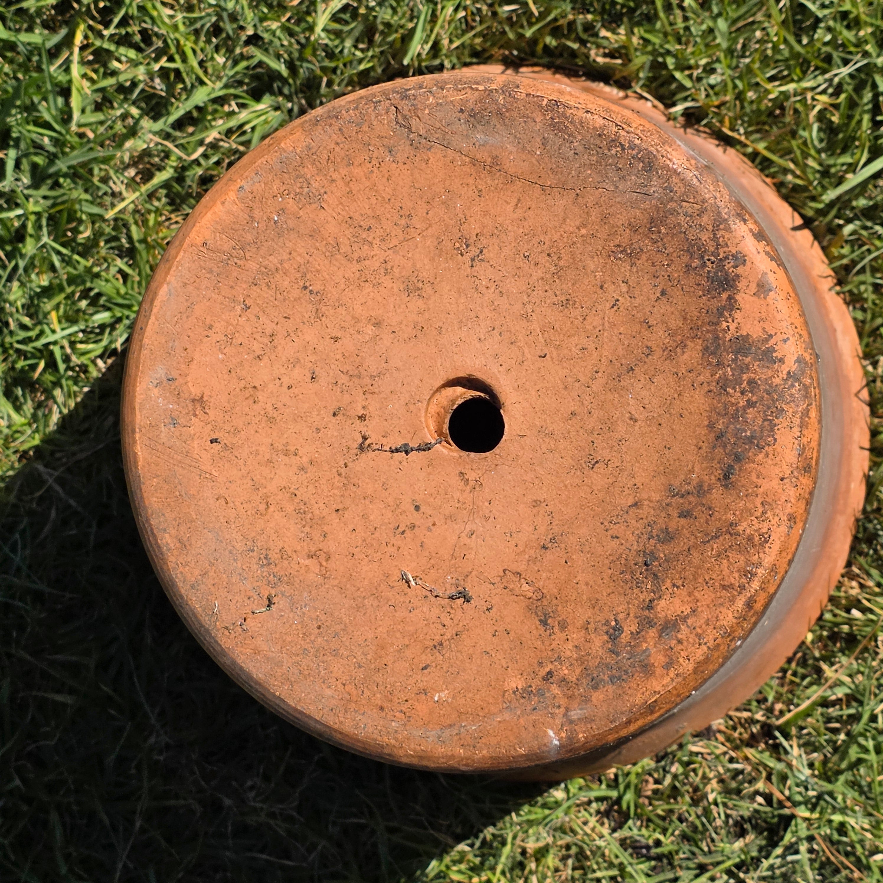 Vintage Large Terracotta Planter Pot Rustic Weathered Unglazed Garden 14.75in