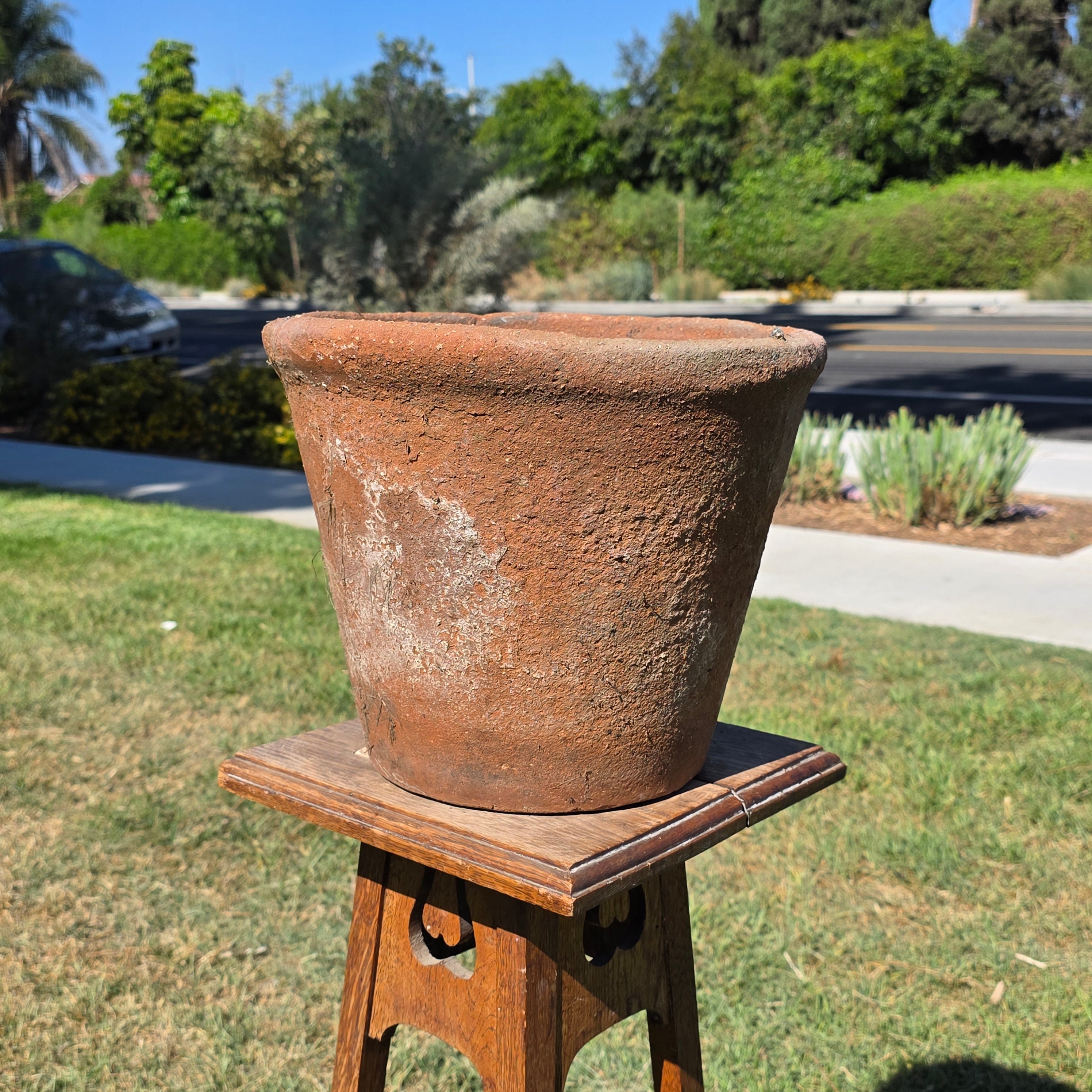 Vintage Terracotta Clay Planter Pot Weathered Rustic Garden Farmhouse 12.5"
