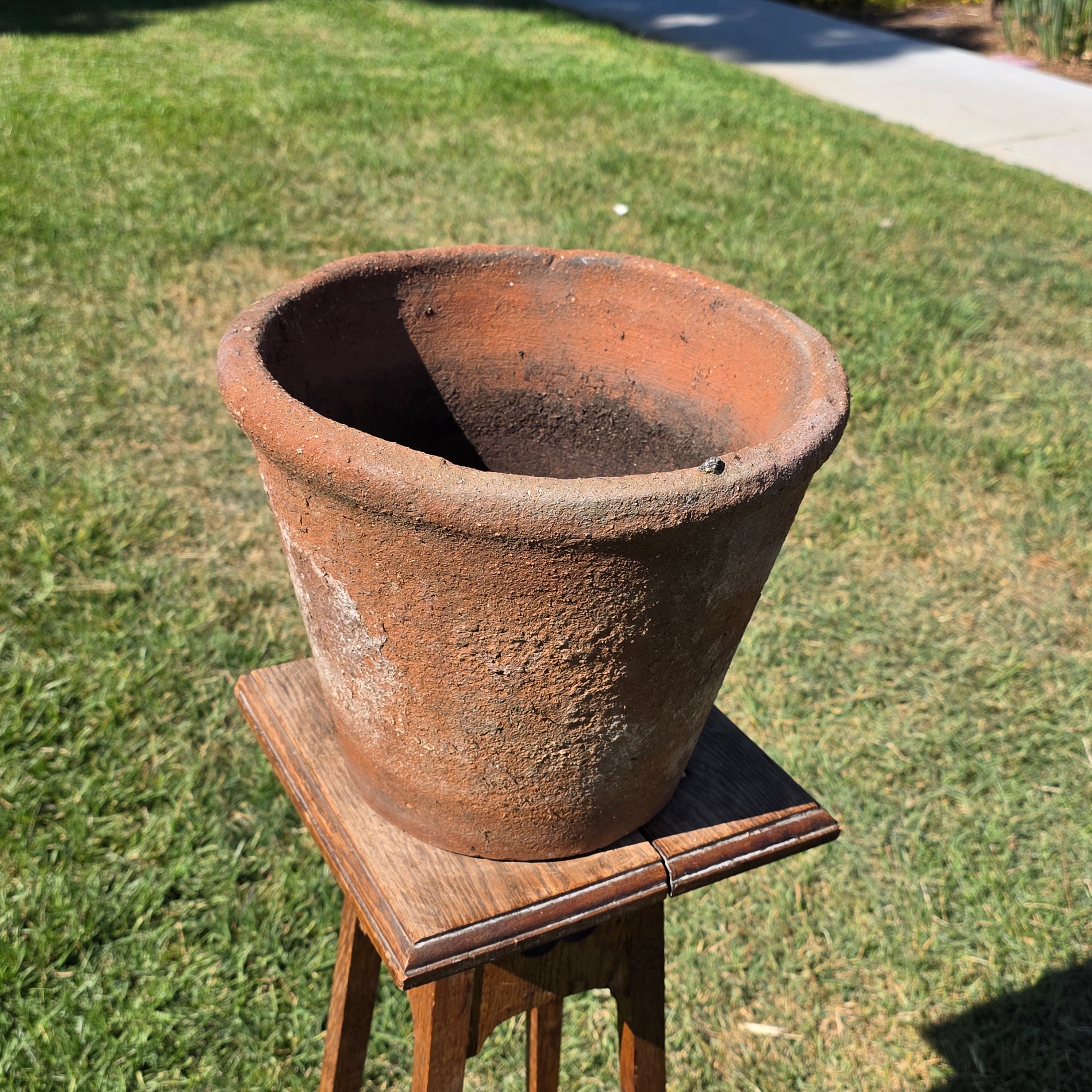Vintage Terracotta Clay Planter Pot Weathered Rustic Garden Farmhouse 12.5"