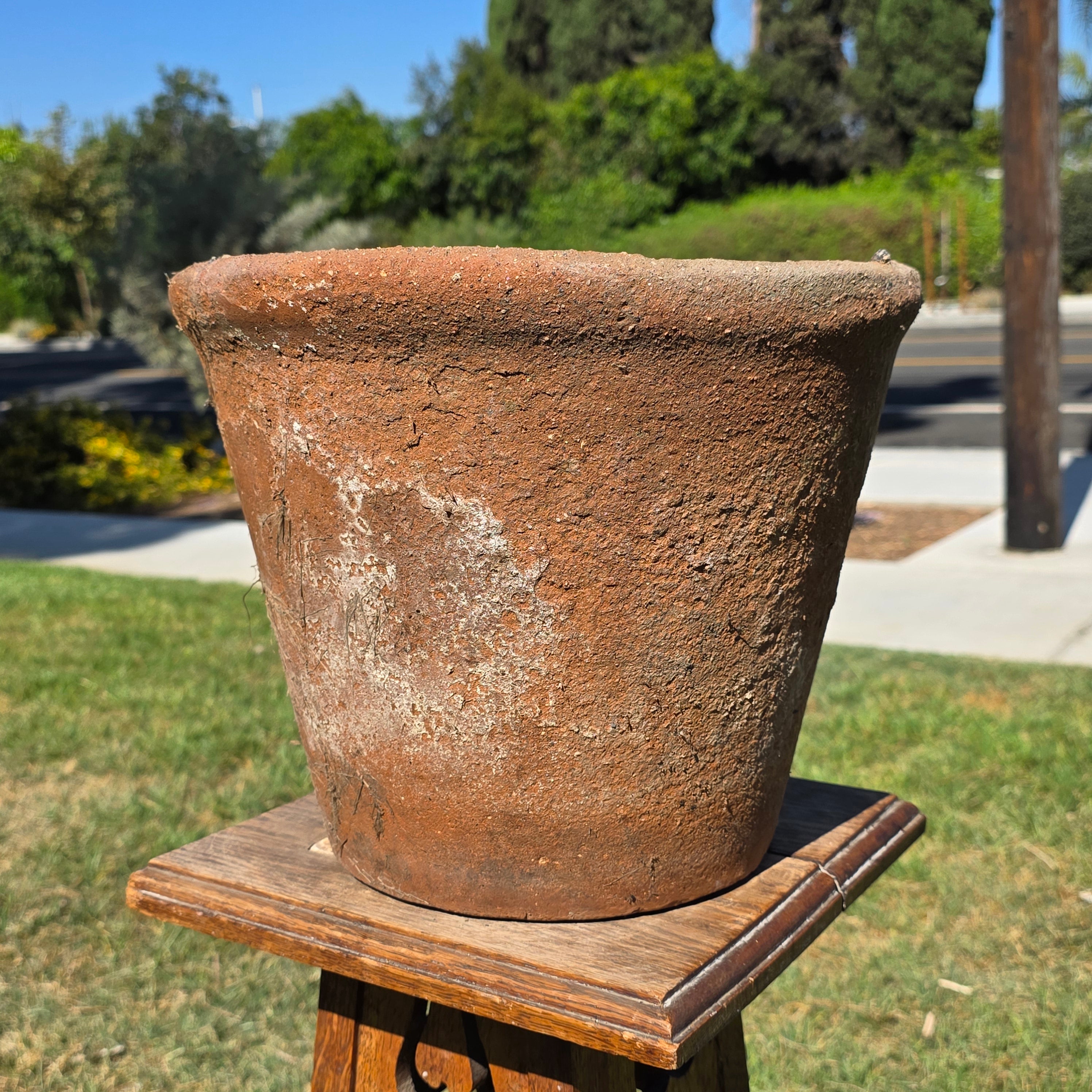 Vintage Terracotta Clay Planter Pot Weathered Rustic Garden Farmhouse 12.5"
