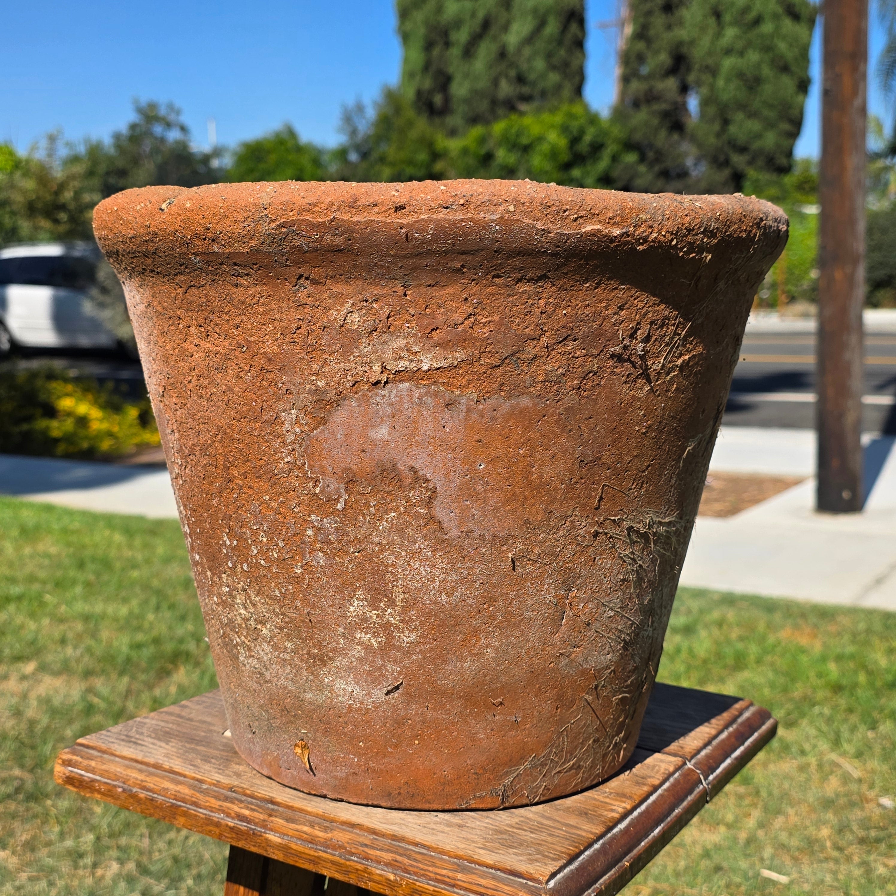 Vintage Terracotta Clay Planter Pot Weathered Rustic Garden Farmhouse 12.5"
