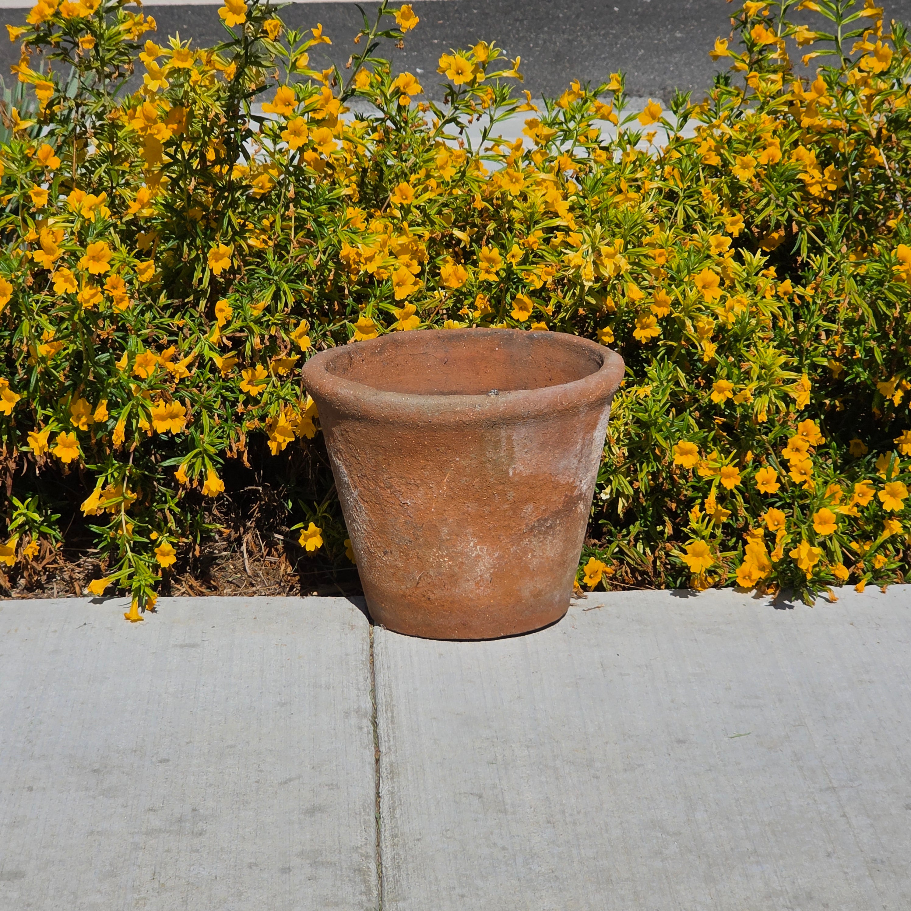 Vintage Terracotta Clay Planter Pot Weathered Rustic Garden Farmhouse 12.5"