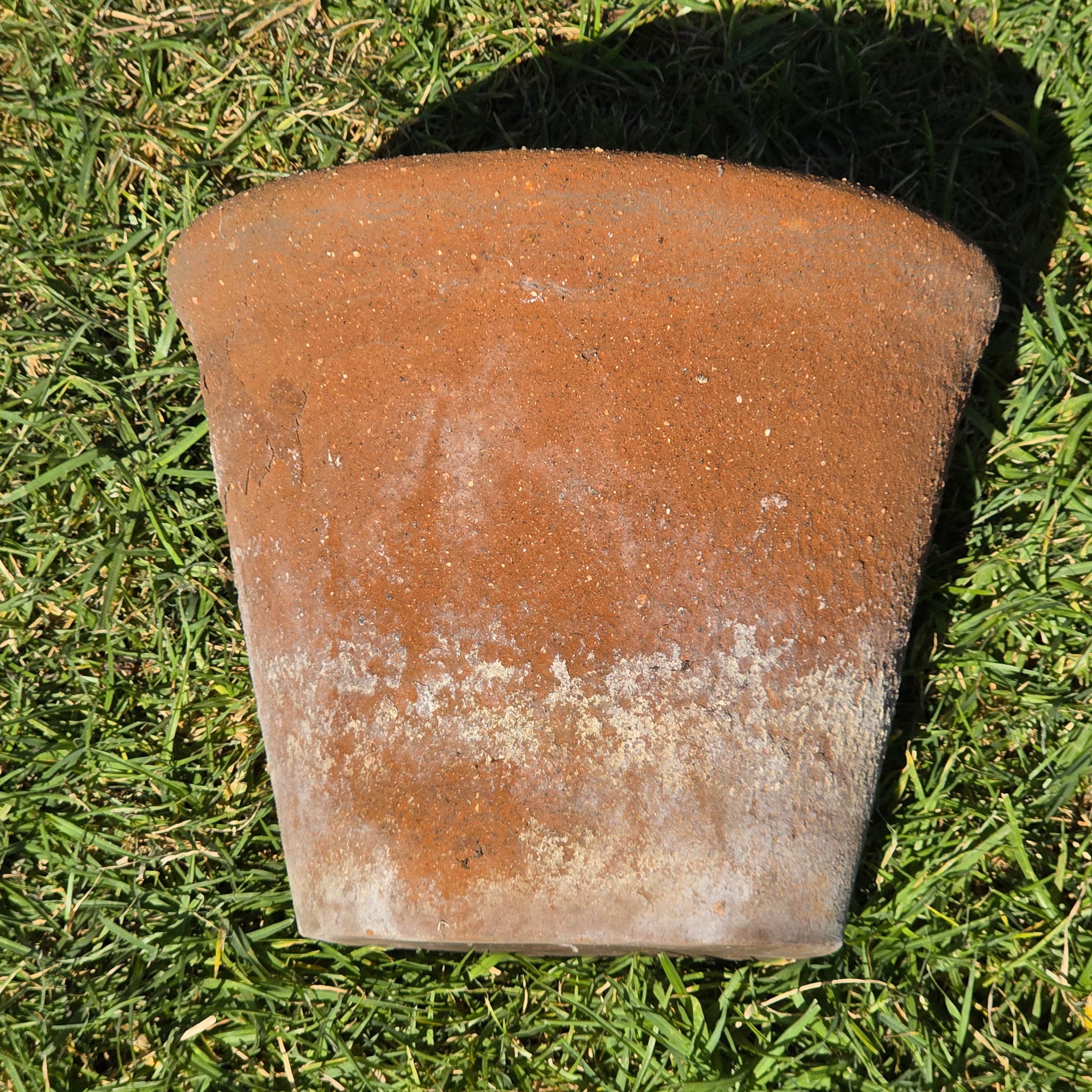 Vintage Weathered Terracotta Clay Planter Pot Rustic Garden Wabi-Sabi 12.5"