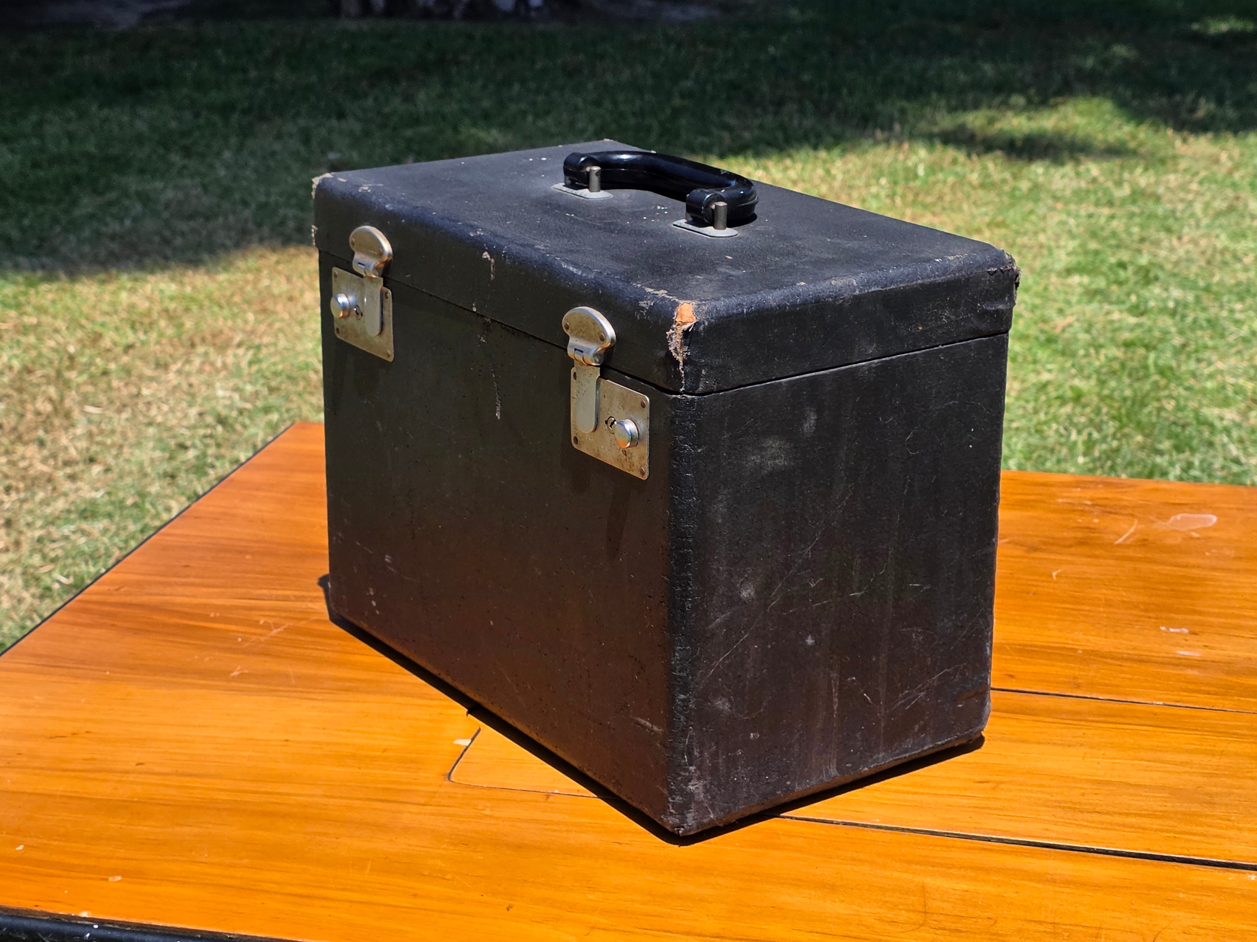 1948 Singer 221 Featherweight Sewing Machine Table Combo Set Case Box Black