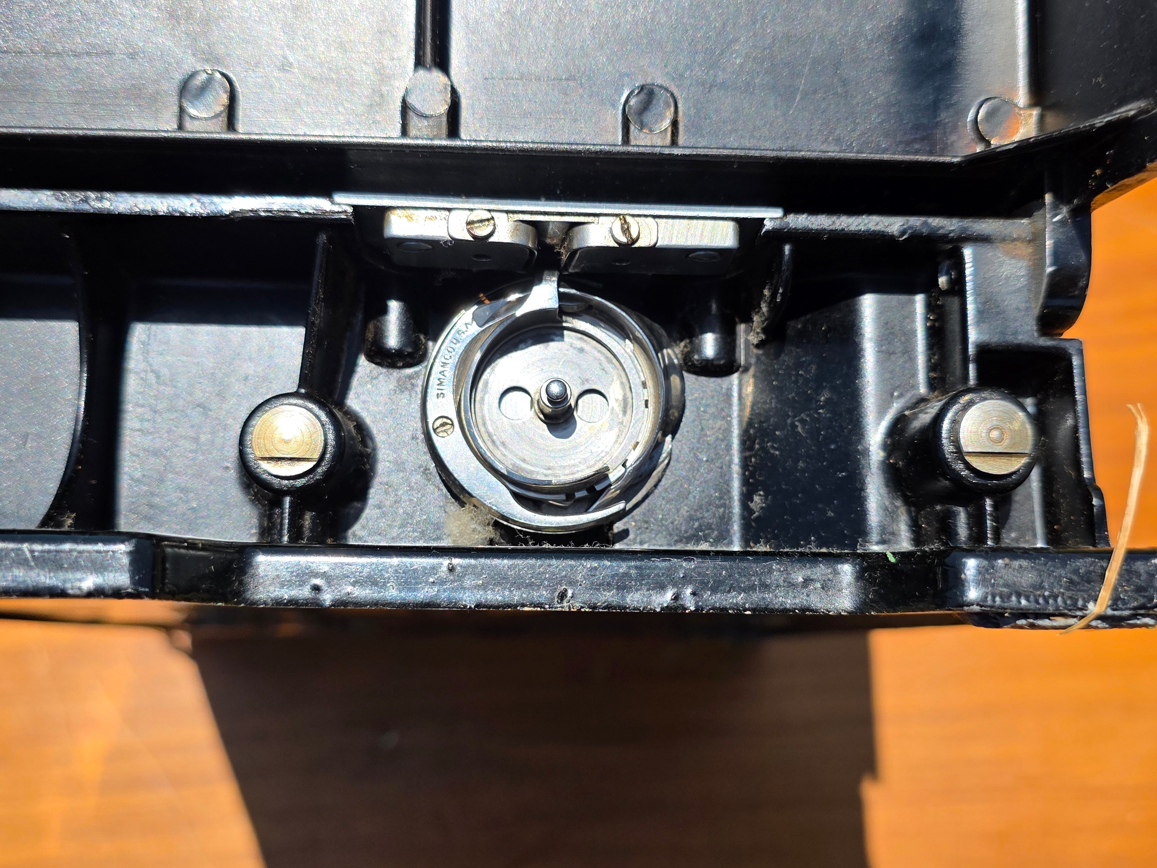 1948 Singer 221 Featherweight Sewing Machine Table Combo Set Case Box Black