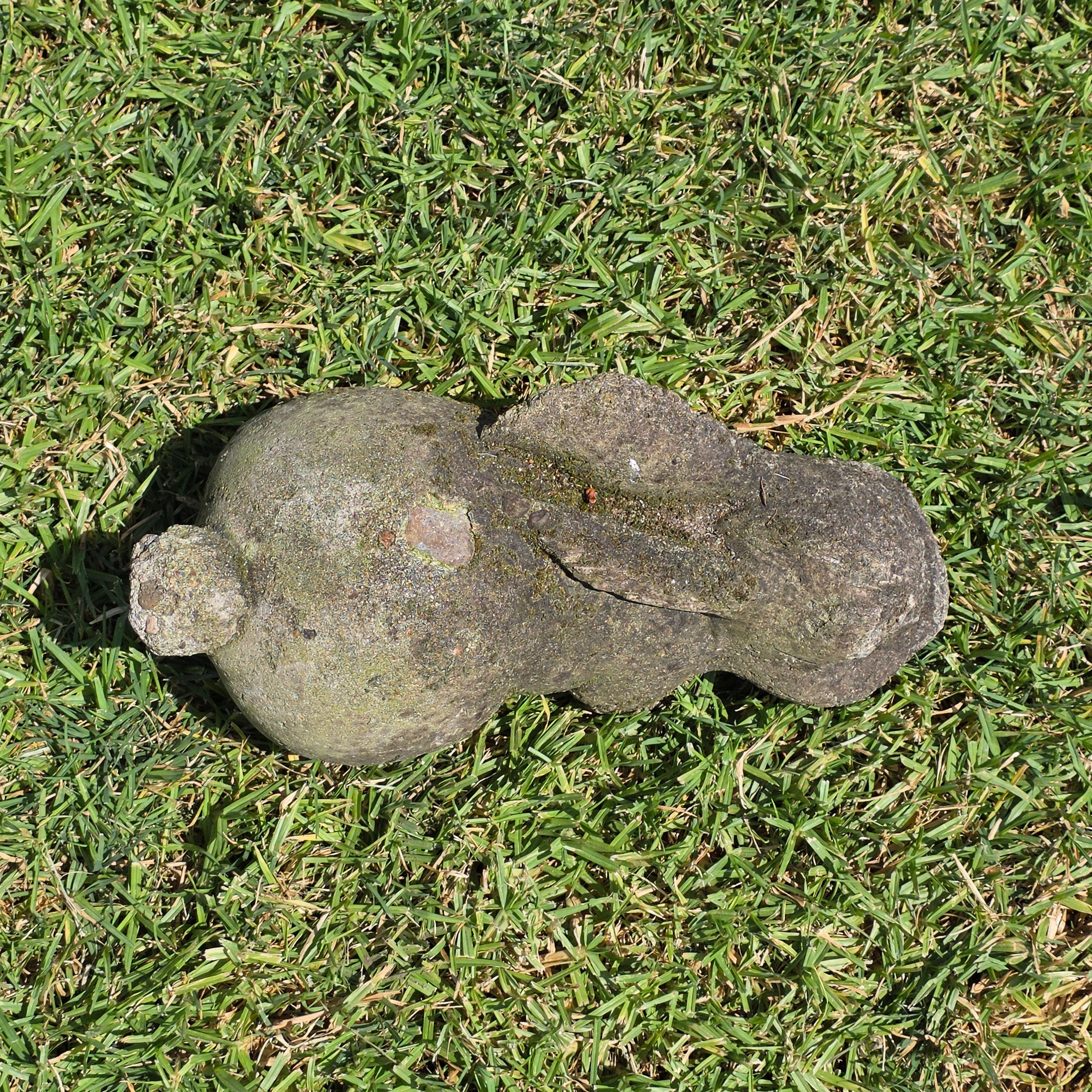 Vintage Concrete Bunny Rabbit Garden Statue Large Aged Cement Lawn Ornament