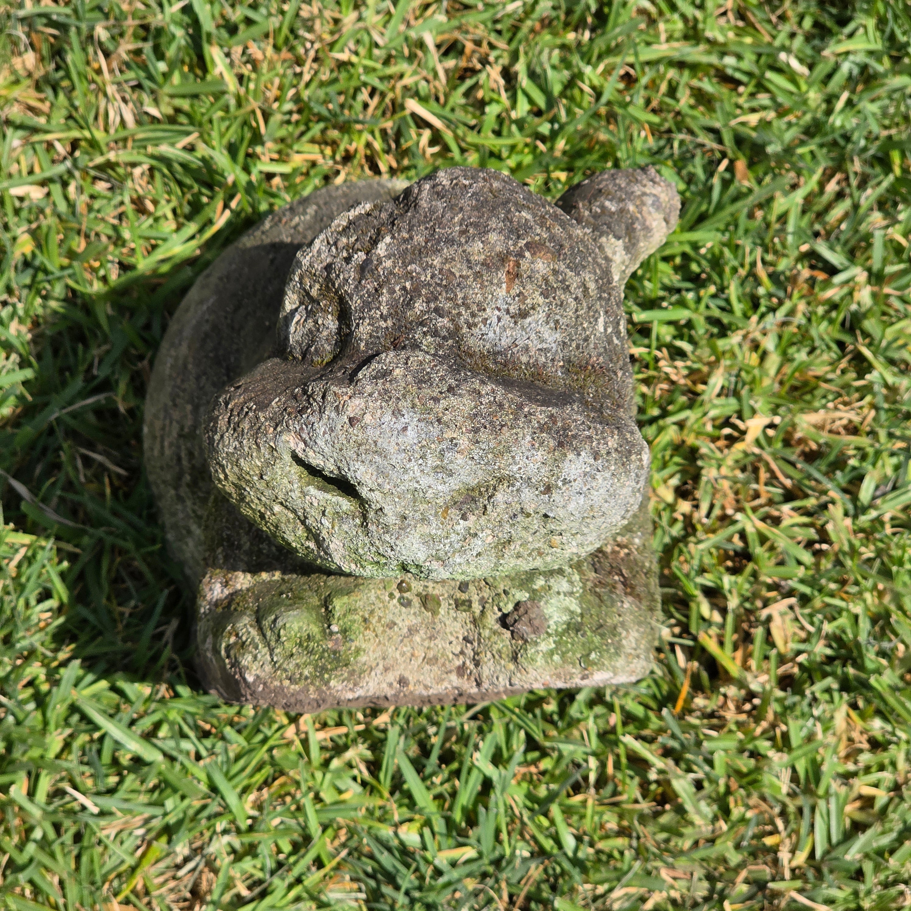 Vintage Concrete Bunny Rabbit Garden Statue Large Aged Cement Lawn Ornament