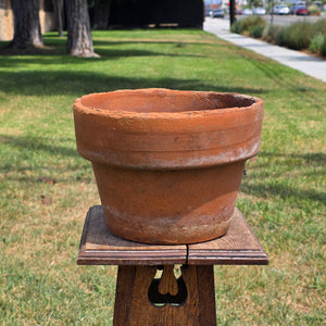 Share Vintage Terracotta Planter Pot Aged Patina Rustic Clay Flower Garden 11" Large