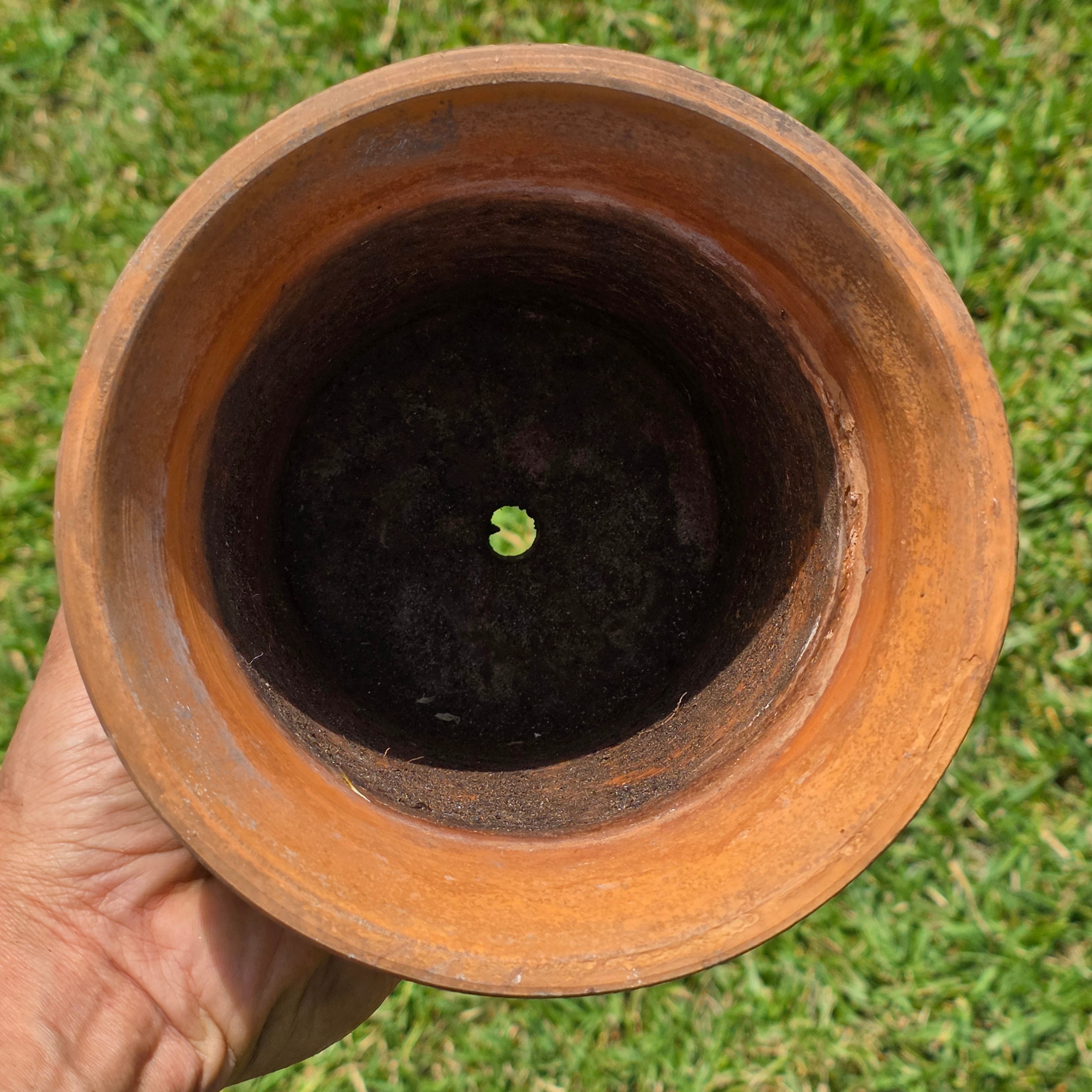 Vintage Guy Wolff Greenhouse Red Clay Planter Terracotta Flower Pot Patina 6.5"