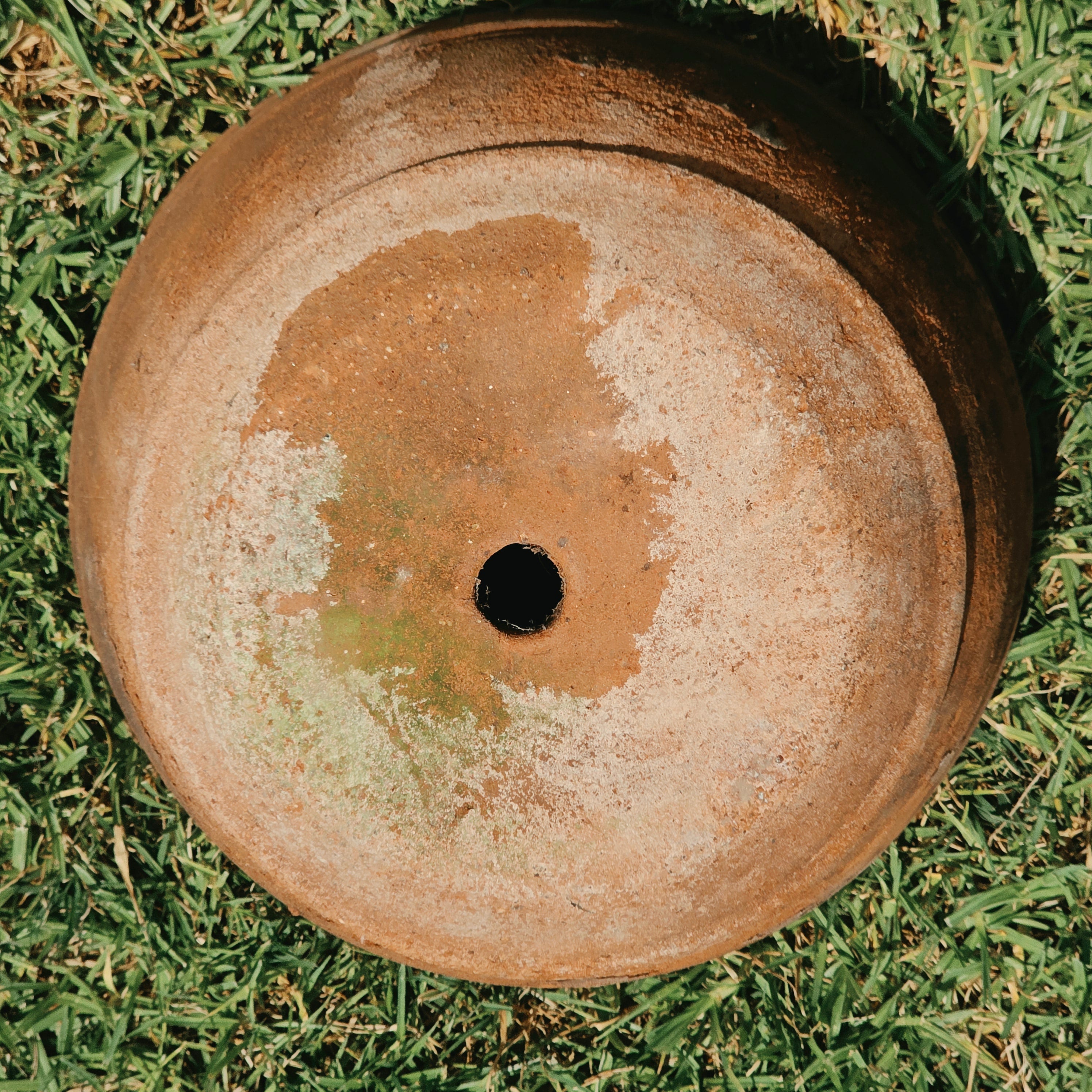 Vintage Rustic Terracotta Hanging Planter Pot Wrought Iron Basket Chain Heavy
