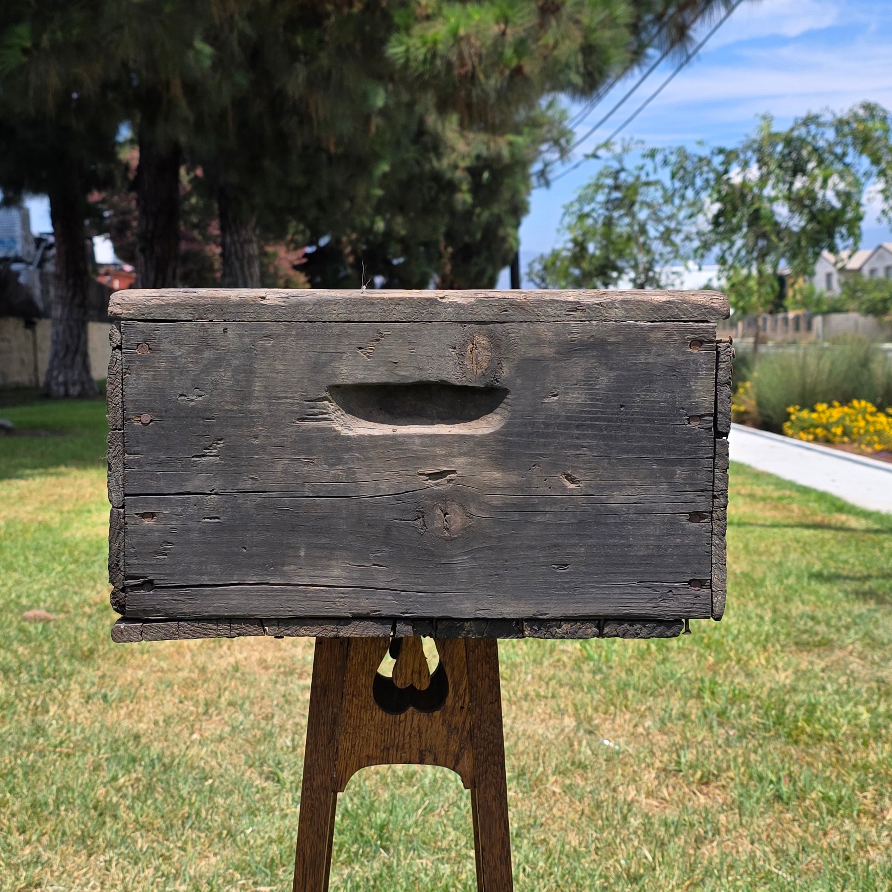 Vintage Wood Crate G W Hume Co California Fruit Tomato Lug Box Rustic Garden