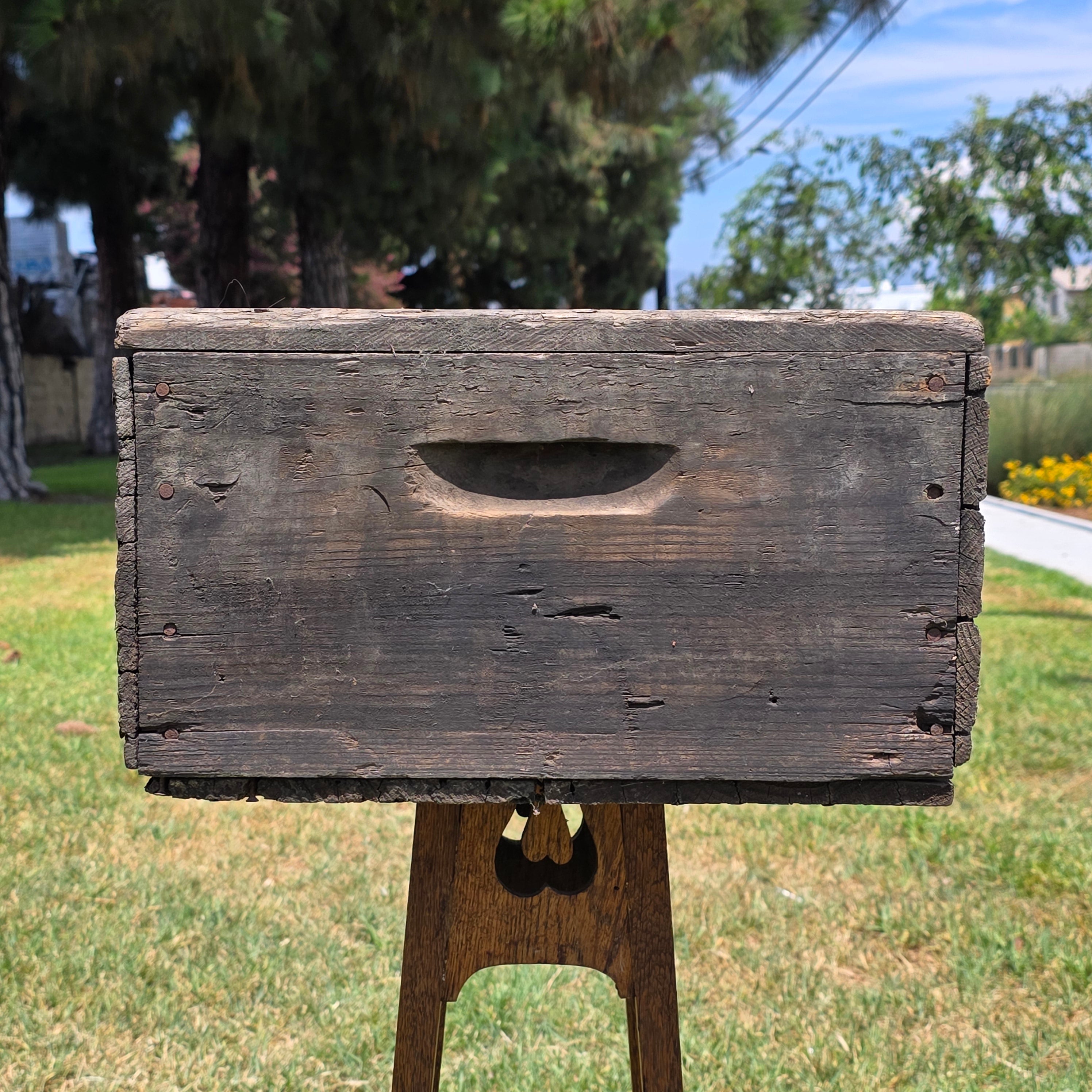 Vintage Wood Crate G W Hume Co California Fruit Tomato Lug Box Rustic Garden