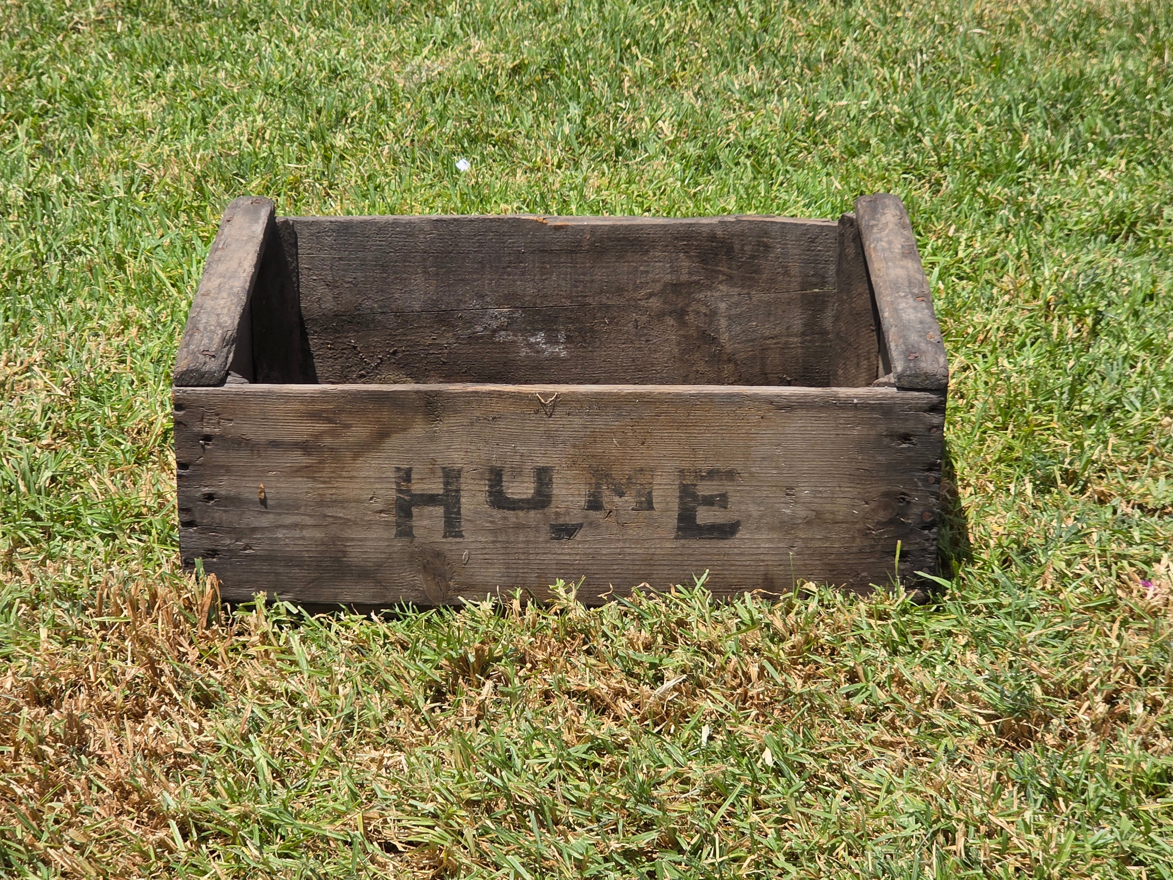 Vintage Wood Crate G W Hume Co California Fruit Tomato Lug Box Rustic Garden