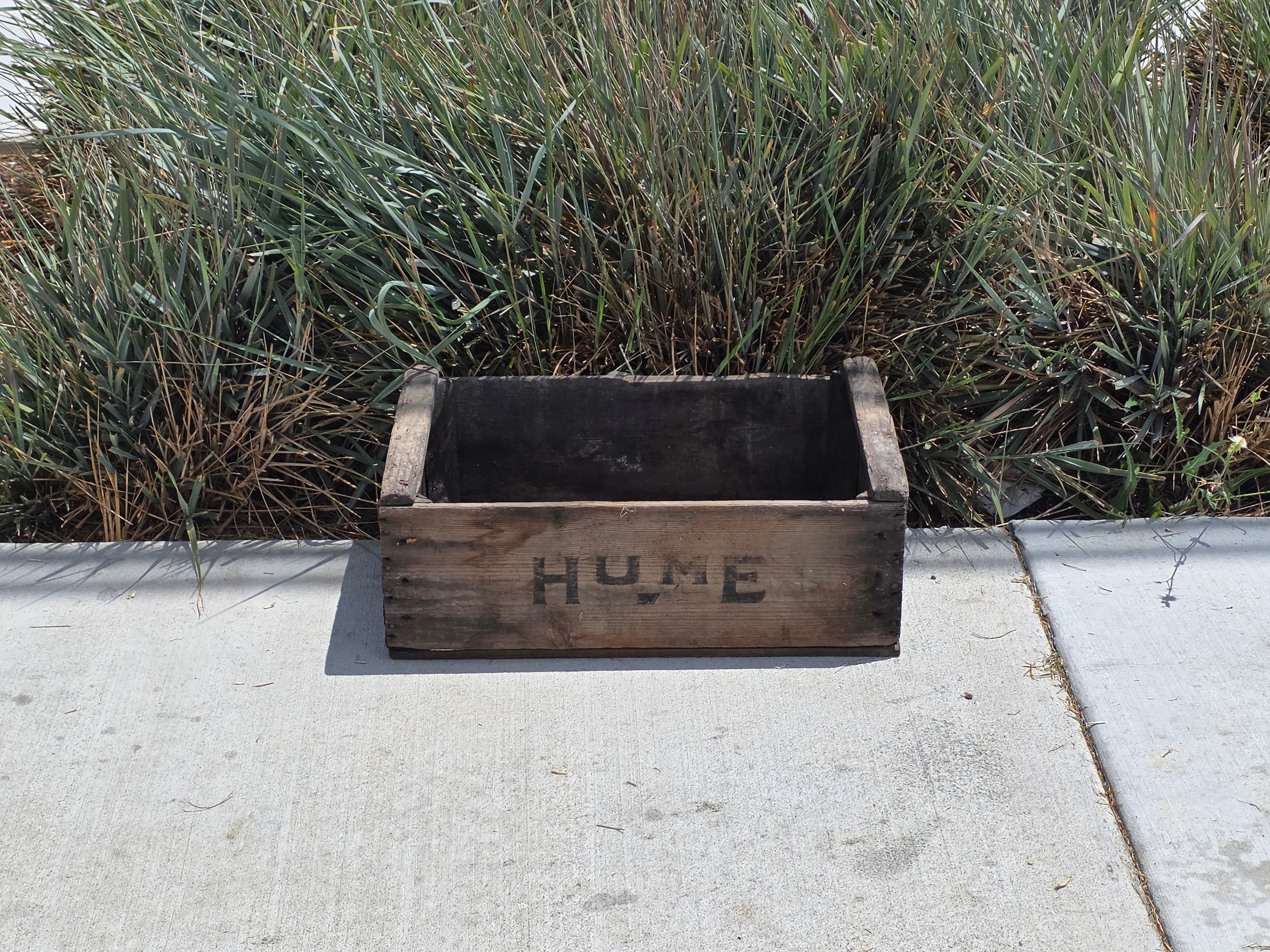 Vintage Wood Crate G W Hume Co California Fruit Tomato Lug Box Rustic Garden