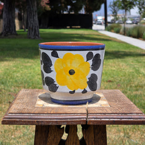 Vintage Marei W Germany Planter 12/2 23 22 Mid Century Yellow Black Flower Pot