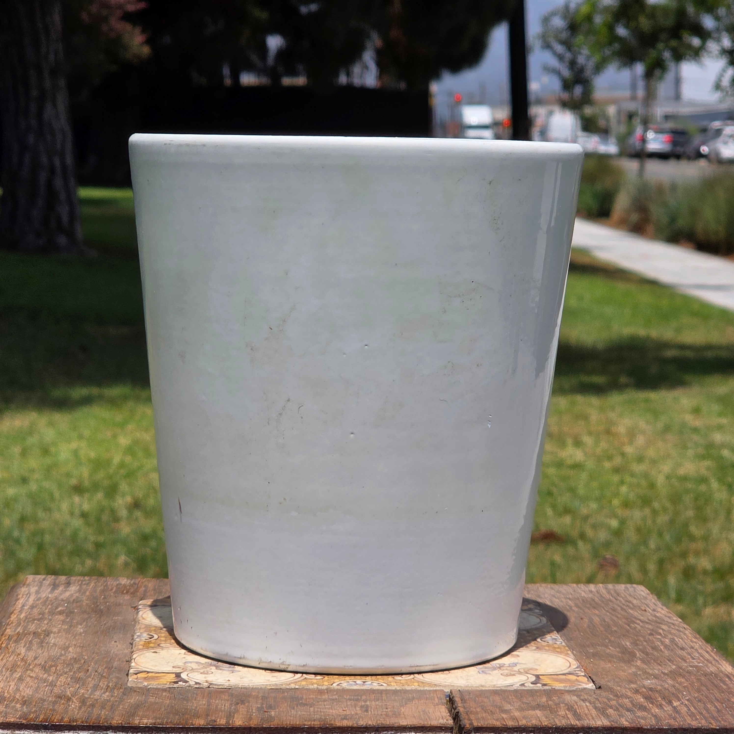 Vintage White Ceramic Planter Pot Mid Century Modern Germany Cachepot 6"