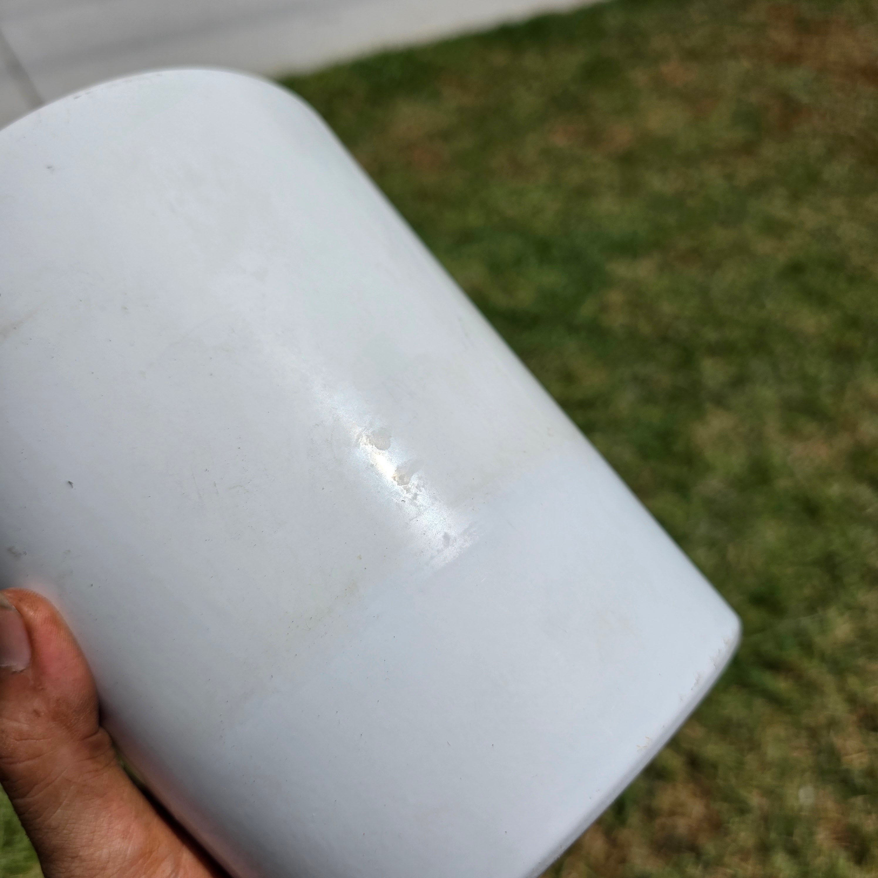 Vintage White Ceramic Planter Pot Mid Century Modern Germany Cachepot 6"