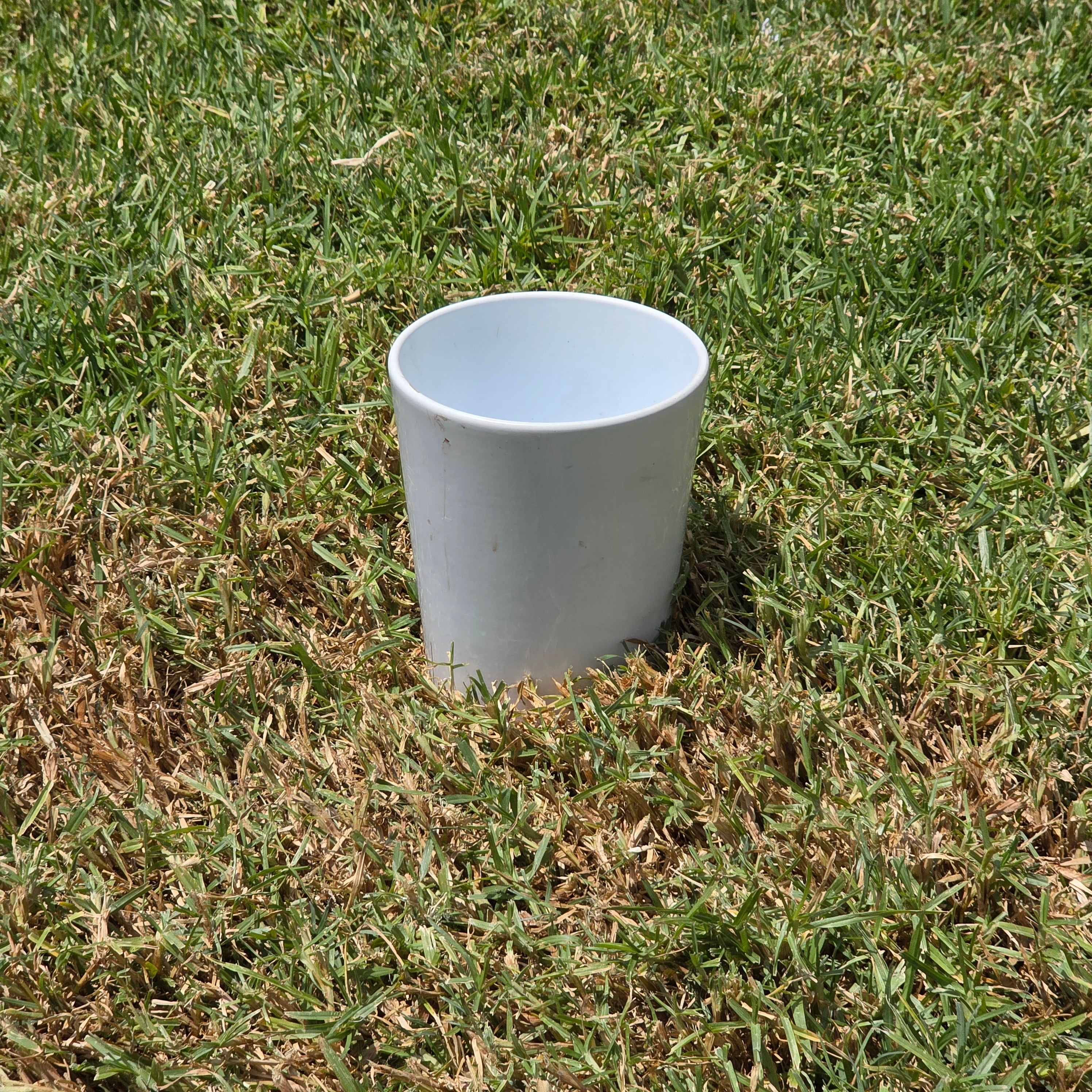 Vintage White Ceramic Planter Pot Mid Century Modern Germany Cachepot 6"