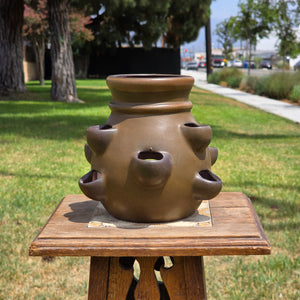 Vintage SDW Stoneware Designs West California Strawberry Pot Herb Planter 7.5"