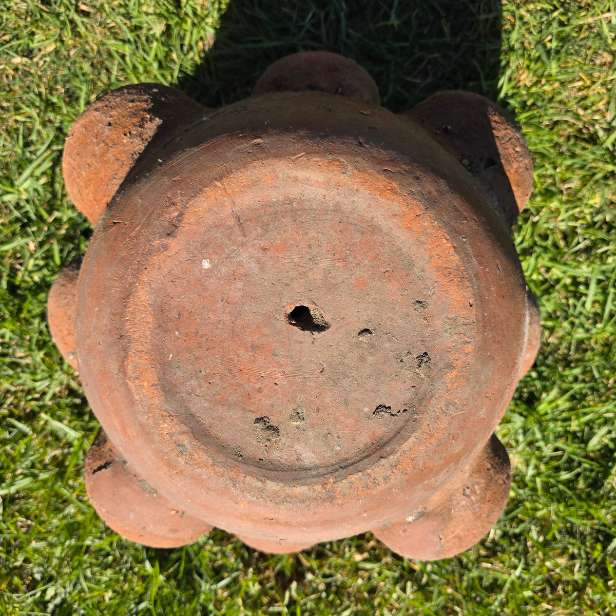 Vintage Terracotta Strawberry Planter Pot 12 Pocket Large Rustic Clay Jar 17"