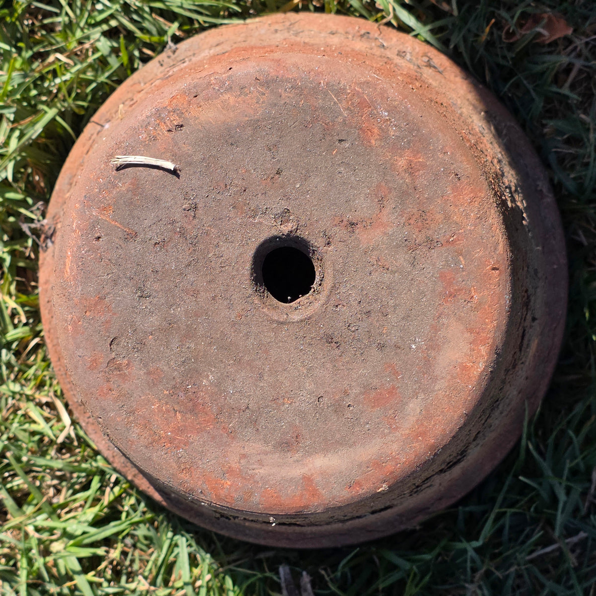 Vintage Mexican Terracotta Planter Pot Rustic Clay Flower Sun 10" Garden Mexico