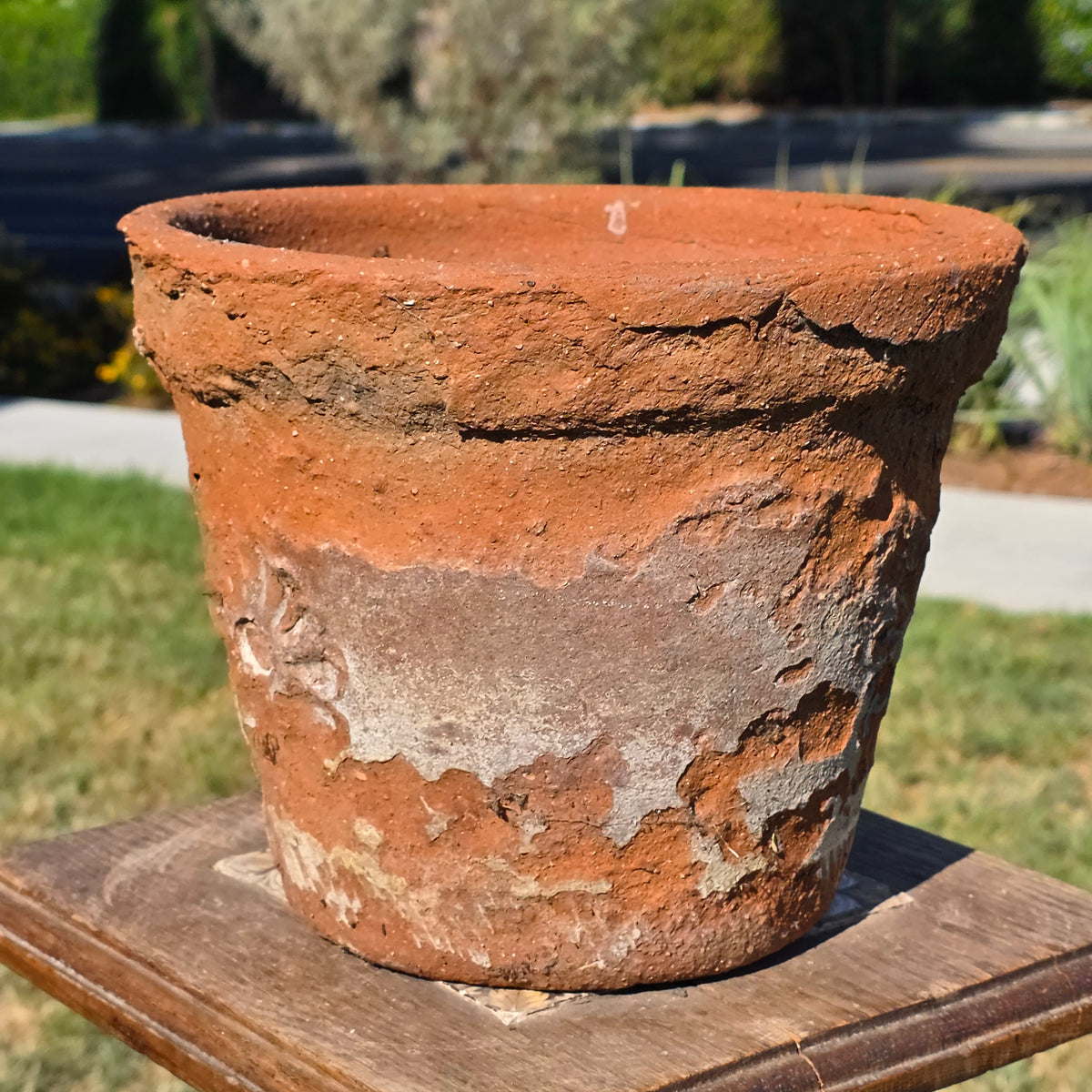 Vintage Mexican Terracotta Planter Pot Rustic Clay Flower Sun 10" Garden Mexico (Copy)