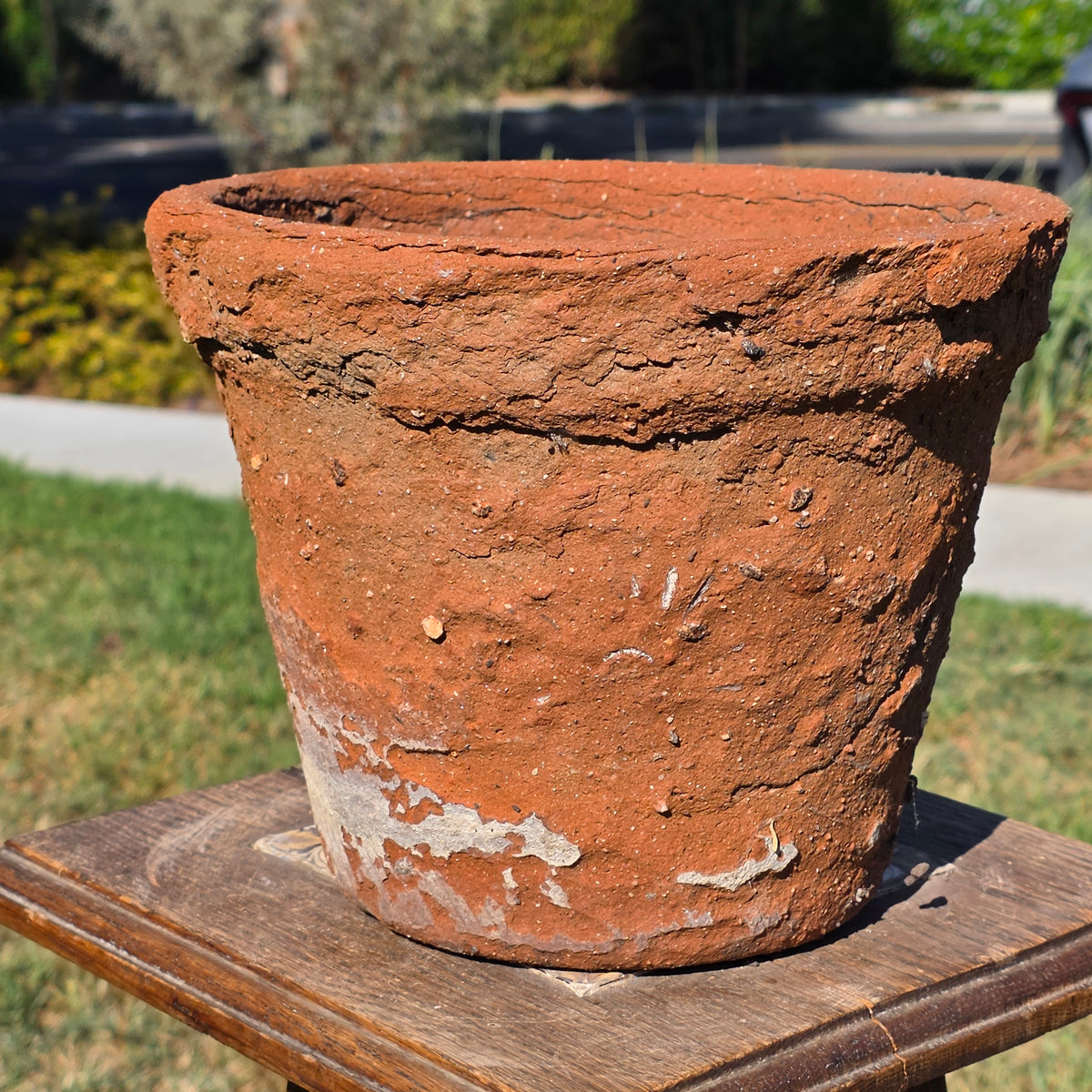 Vintage Mexican Terracotta Planter Pot Rustic Clay Flower Sun 10" Garden Mexico (Copy)