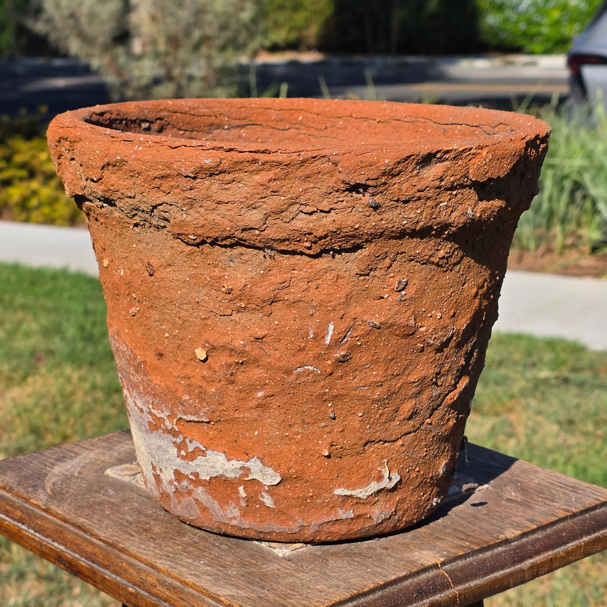Vintage Mexican Terracotta Planter Pot Rustic Clay Flower Sun 10" Garden Mexico (Copy)