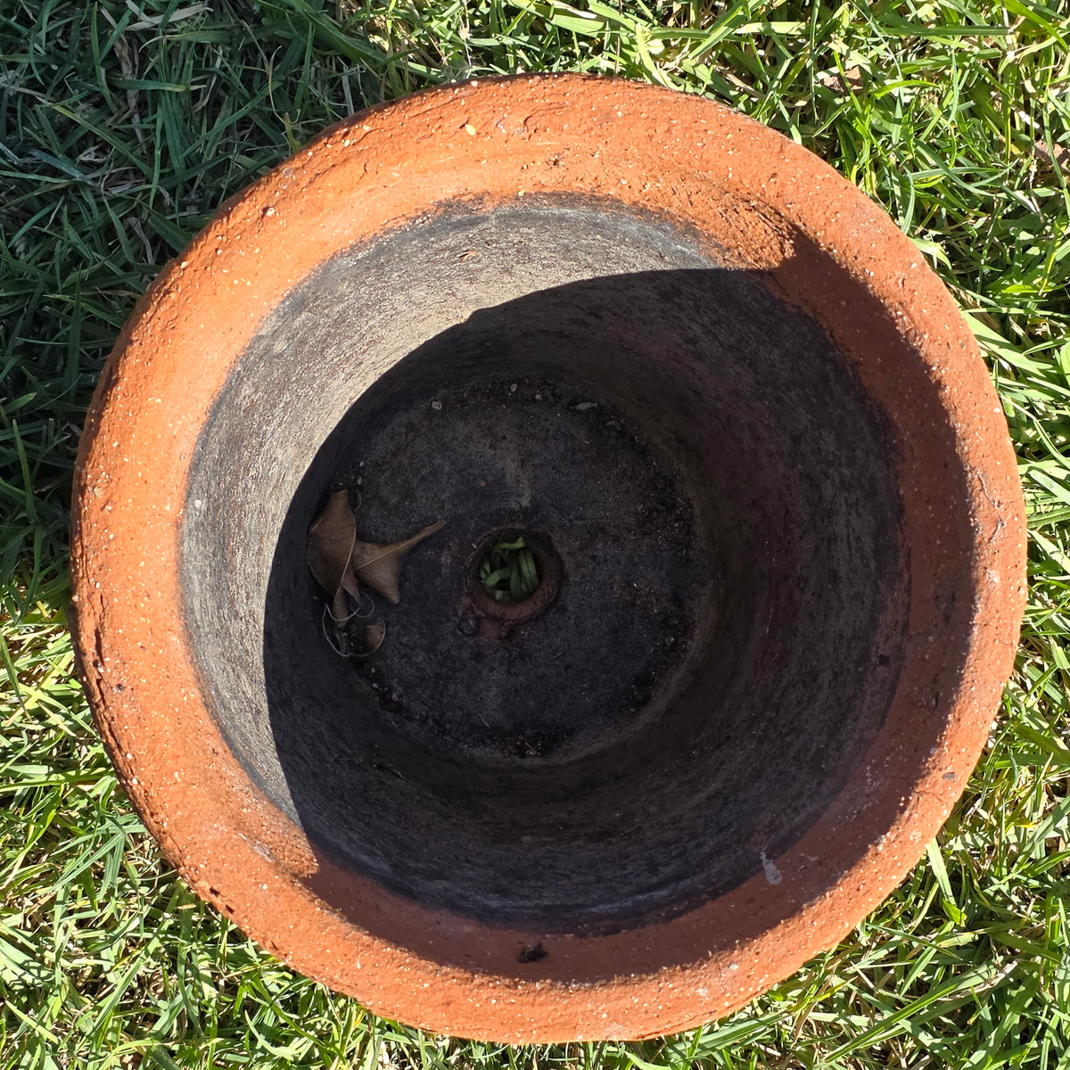 Vintage Mexican Terracotta Planter Pot Rustic Clay Flower Sun 10" Garden Mexico (Copy)