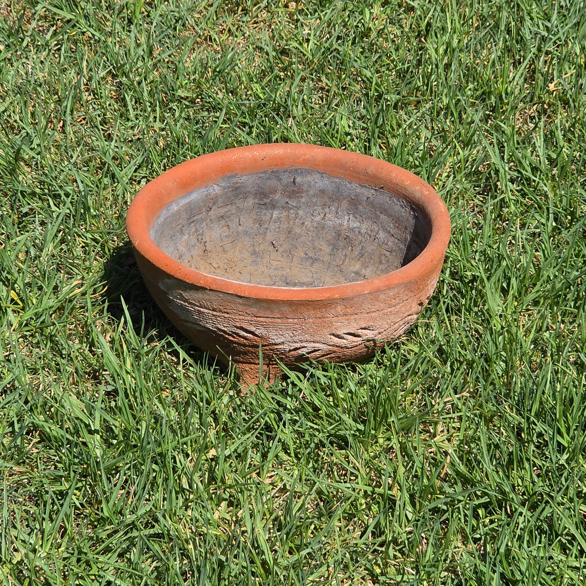 Vintage Terracotta Tripod Planter 12" 3 Legged Clay Pot Succulent Bonsai Bowl