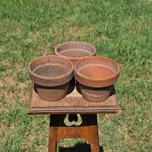 Vintage Deroma Italy Terracotta Planter Pots Lot 3 Clay Flower Garden 5.5"