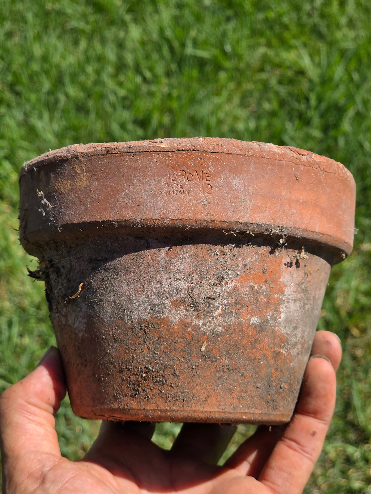 Vintage Deroma Italy Terracotta Planter Pots Lot 3 Clay Flower Garden 5.5"