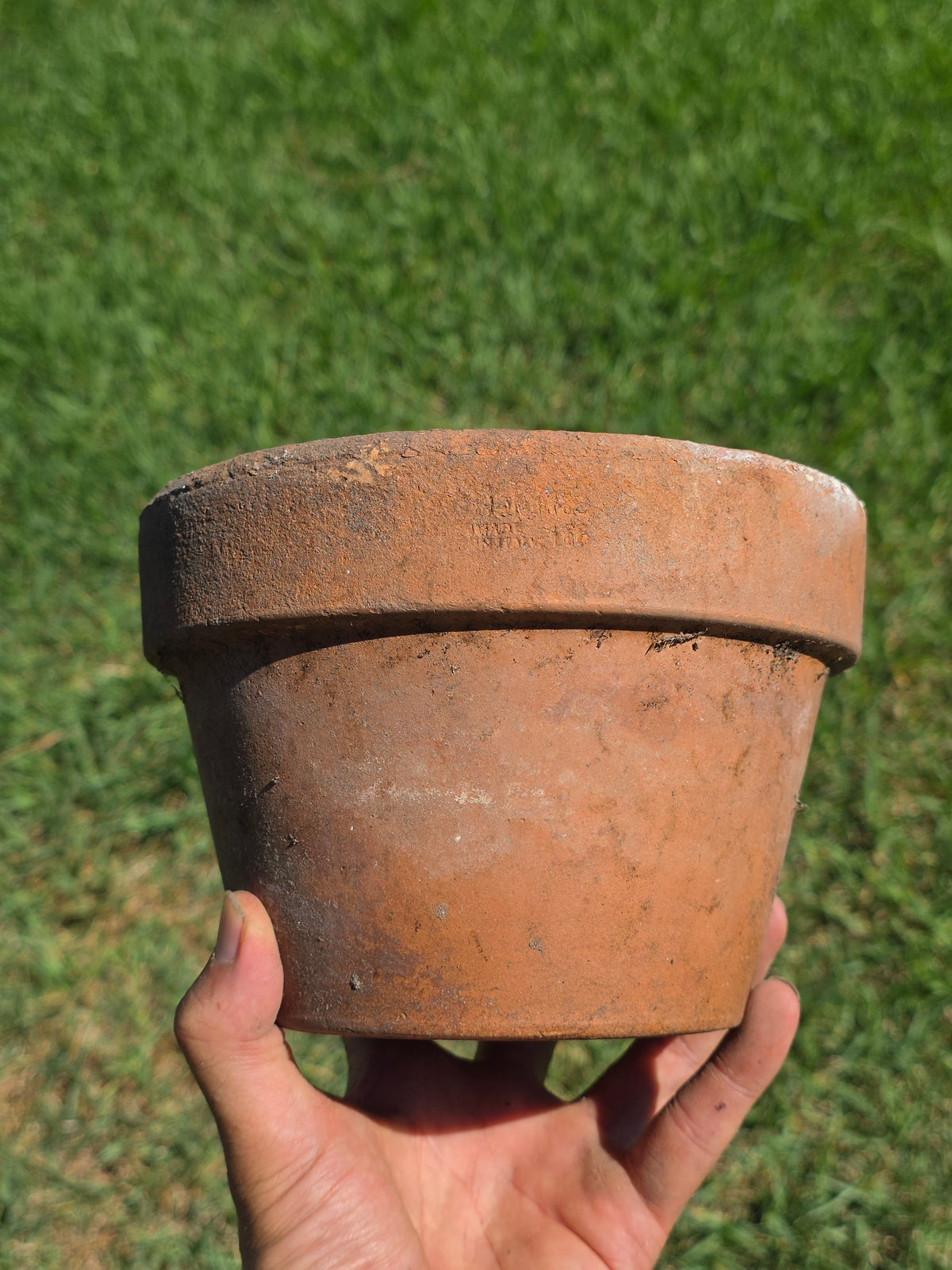 Vintage Deroma Italy Terracotta Planter Pots Lot 2 Clay Flower Garden 7" Patina