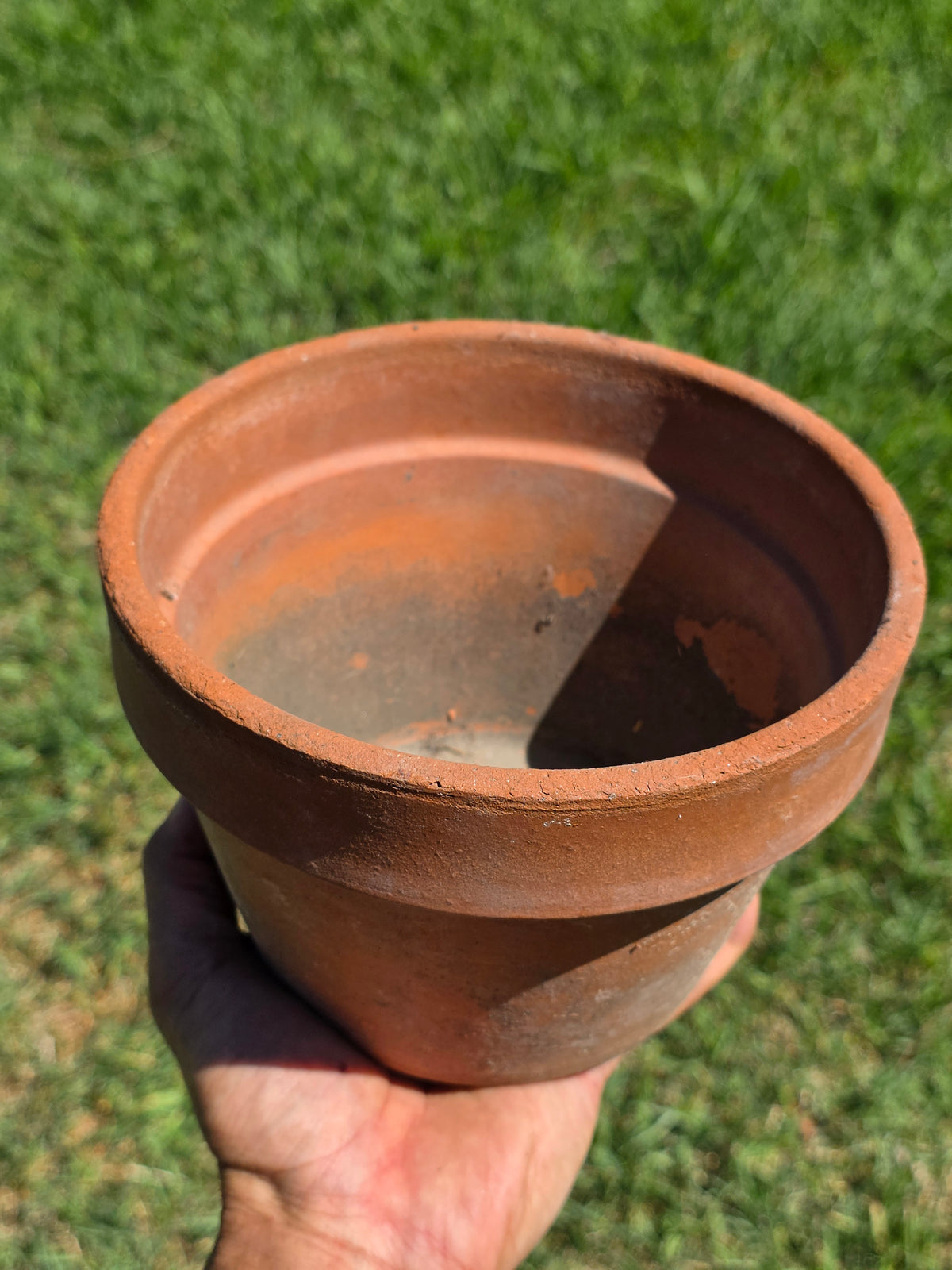 Vintage Deroma Italy Terracotta Planter Pots Lot 2 Clay Flower Garden 7" Patina