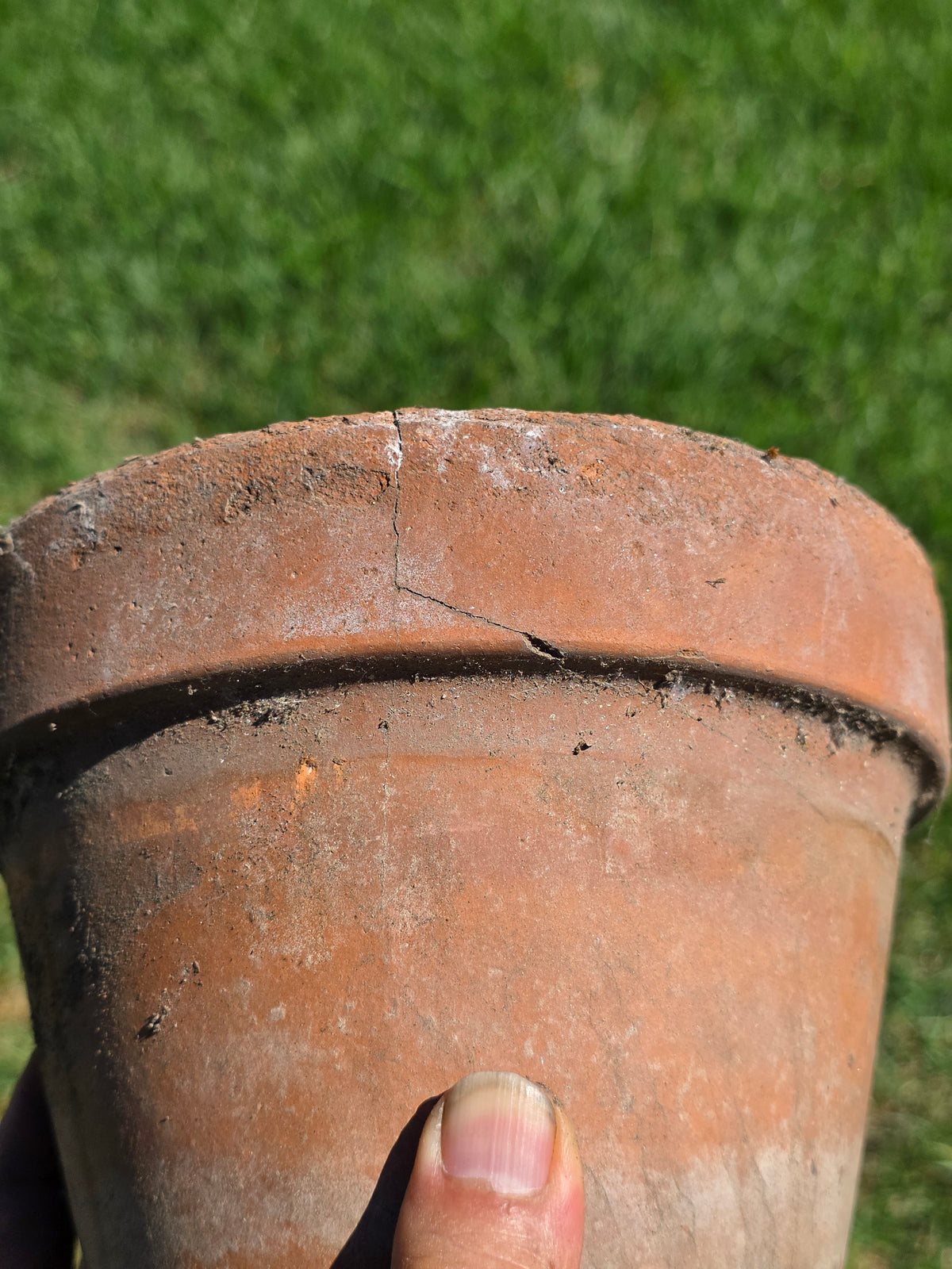 Vintage Deroma Italy Terracotta Planter Pots Lot 3 Clay Garden 7" Cracked